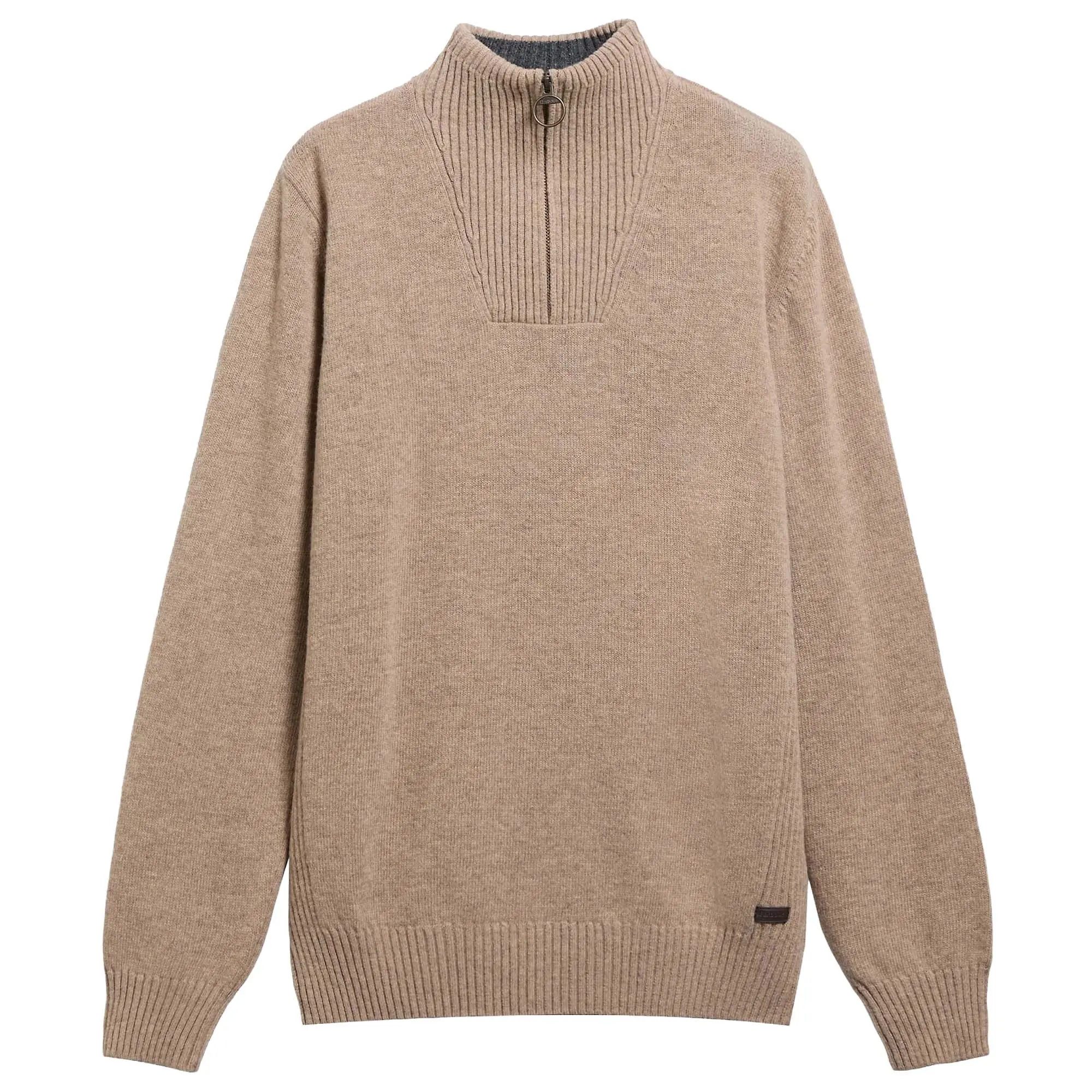 Product image 1 of 6 of Barbour Men's Nelson Essential Quarter-Zip Jumper - Stone
