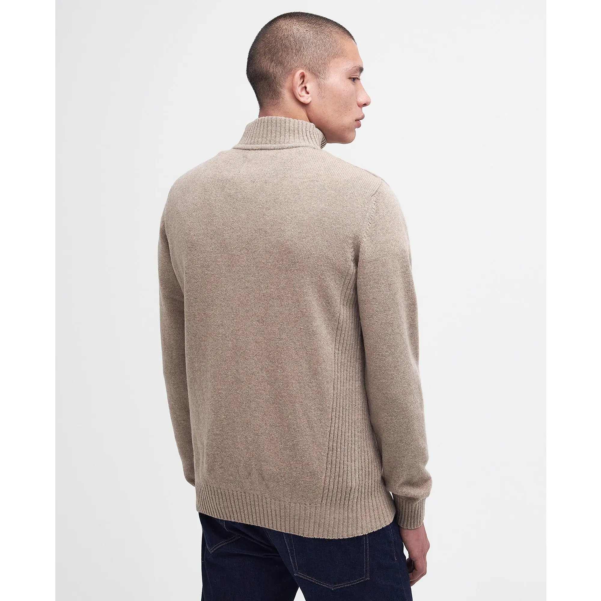 Product image 4 of 6 of Barbour Men's Nelson Half Zip Sweater - Stone