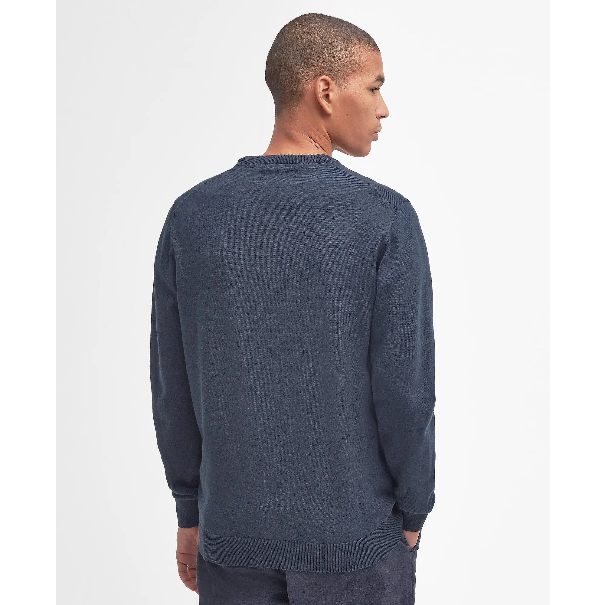 Product image 5 of 6 of Barbour Men's Pima Crew Neck Jumper - Navy