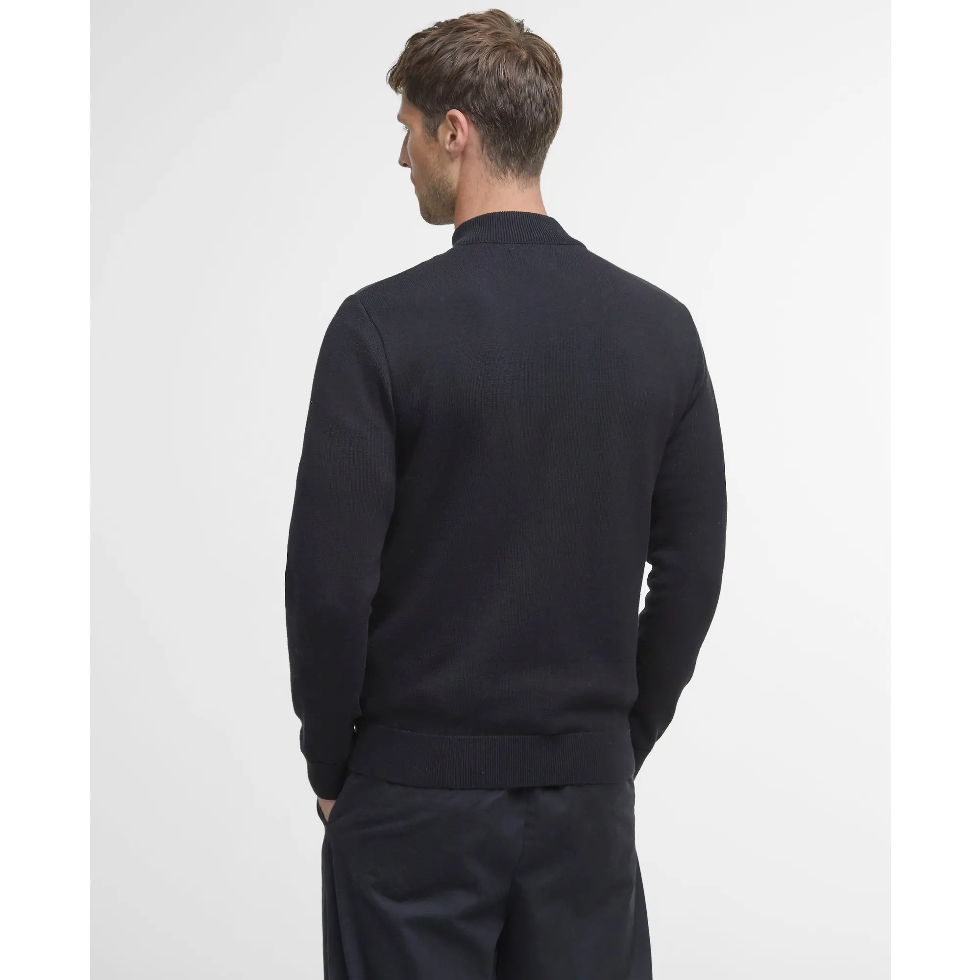 Product image 6 of 7 of Barbour Men's Essential Carn Baffle Zip Through Jumper - Black