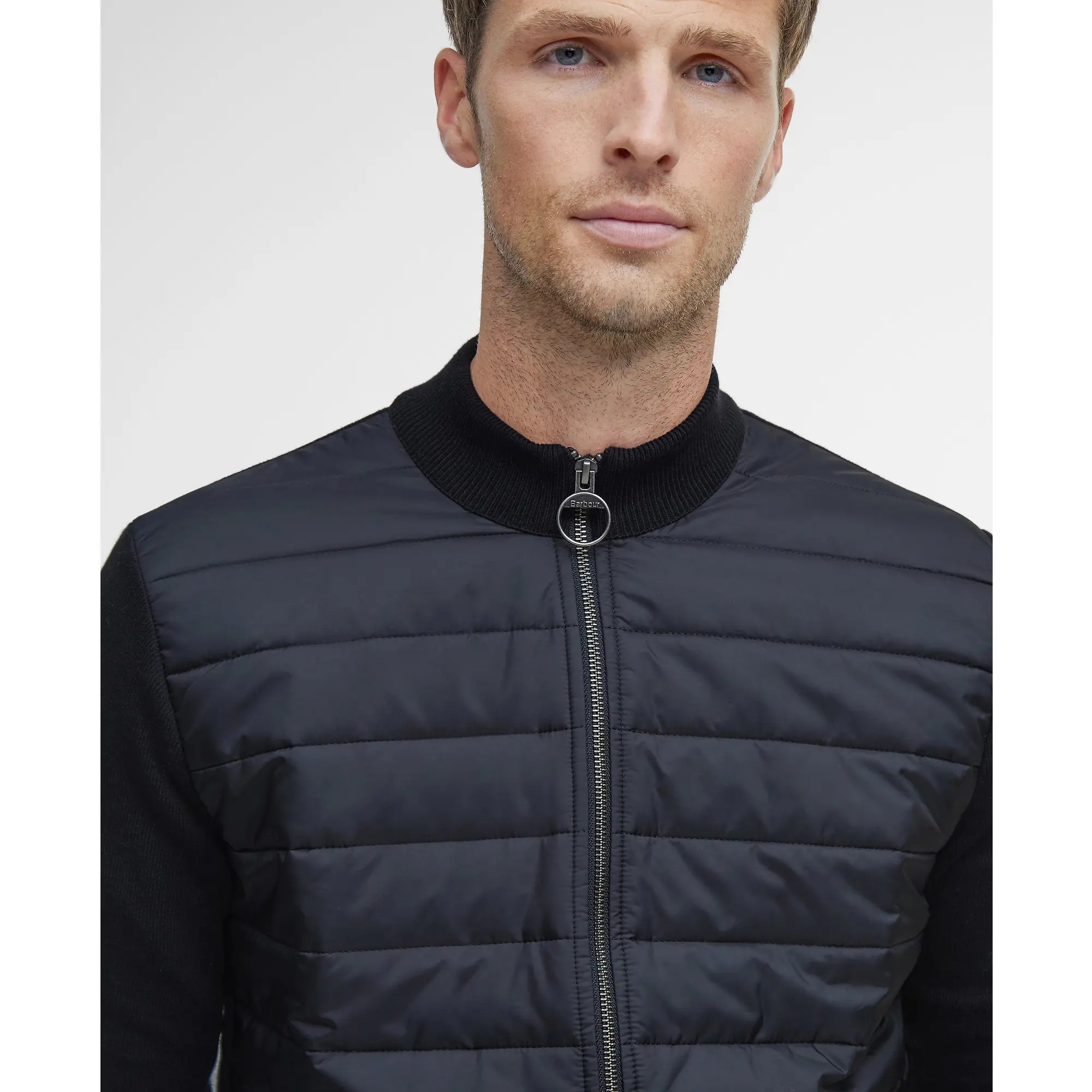Product image 5 of 7 of Barbour Men's Essential Carn Baffle Zip Through Jumper - Black