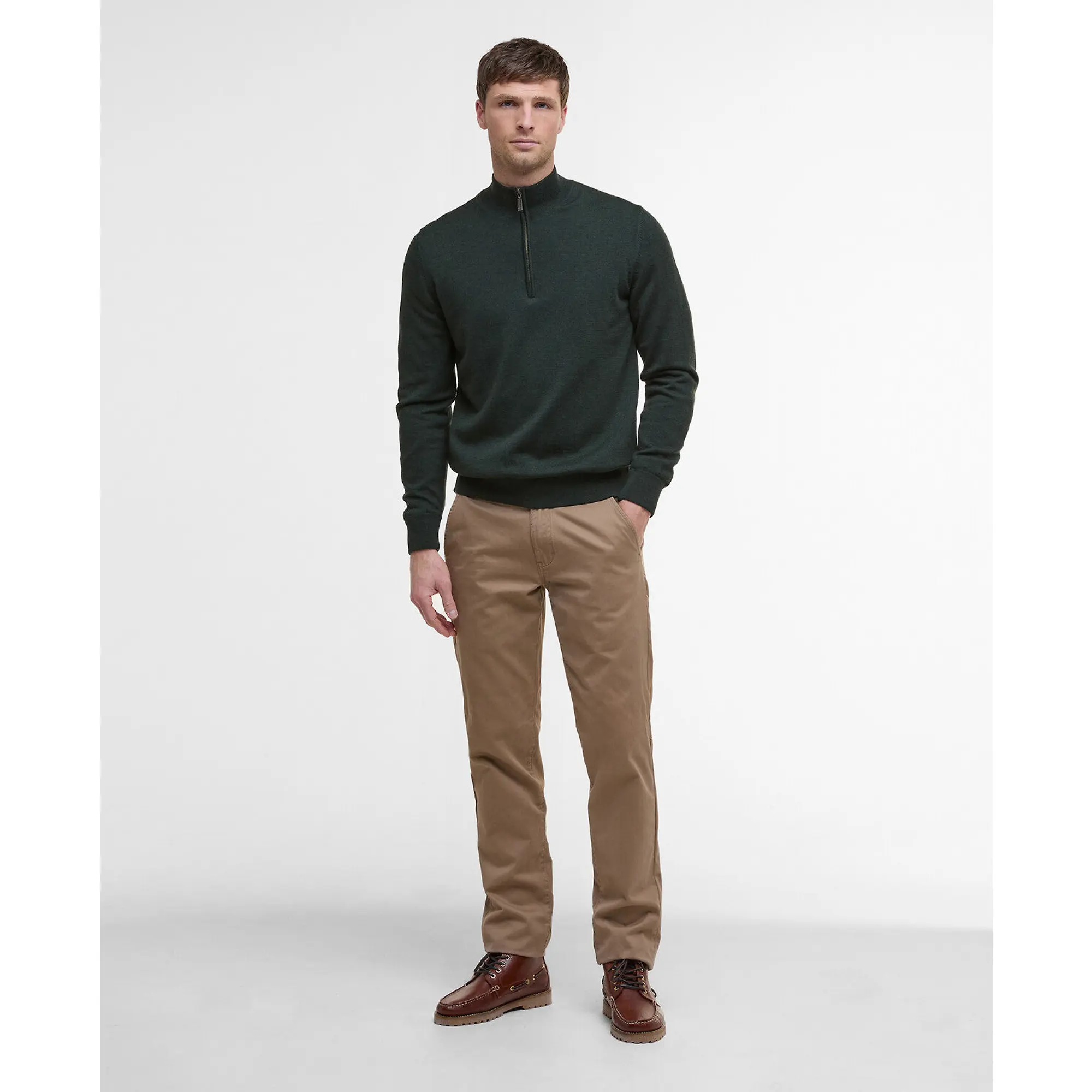 Product image 3 of 7 of Barbour Men's Gamlin Waterproof Half Zip Sweater - Olive