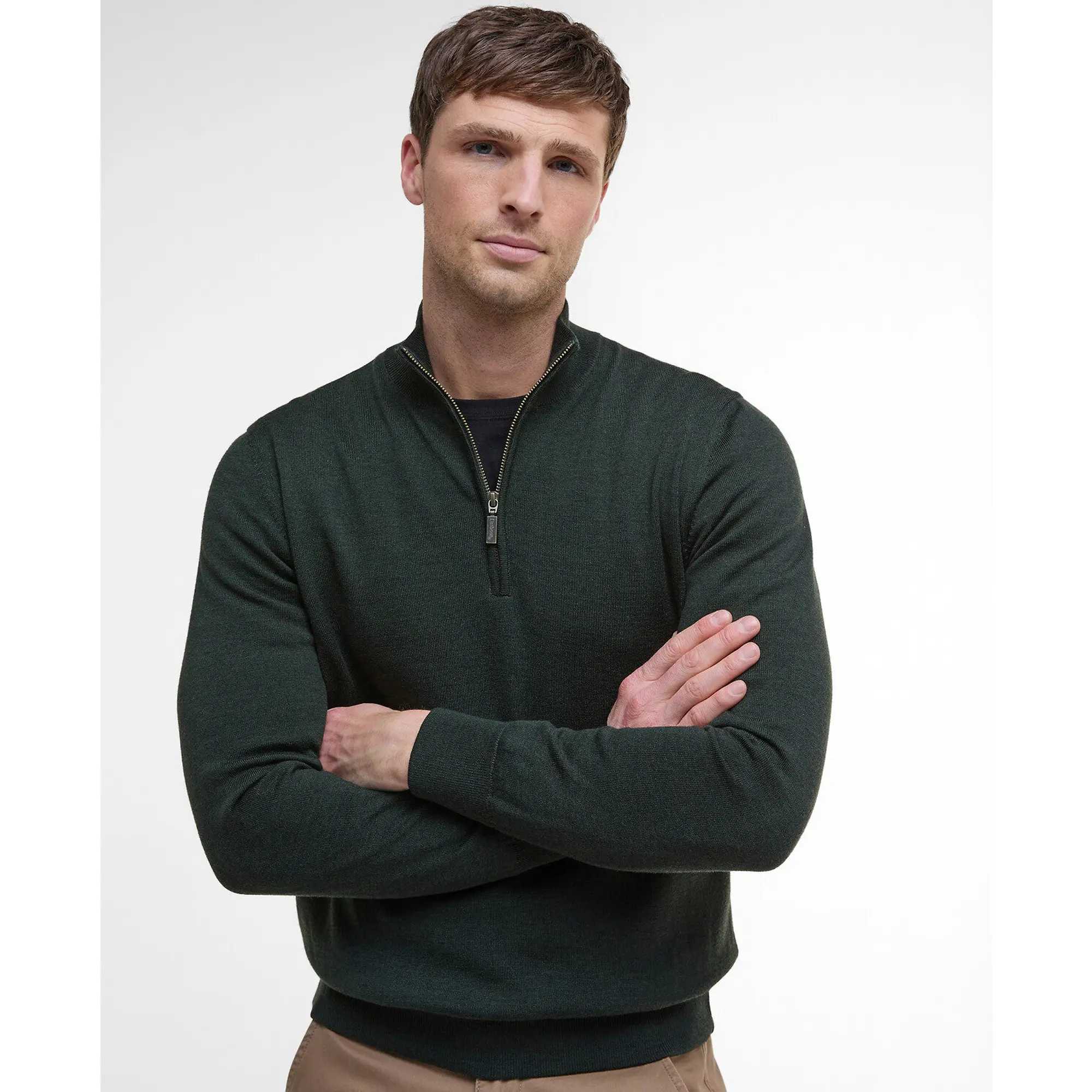 Product image 5 of 7 of Barbour Men's Gamlin Waterproof Half Zip Sweater - Olive