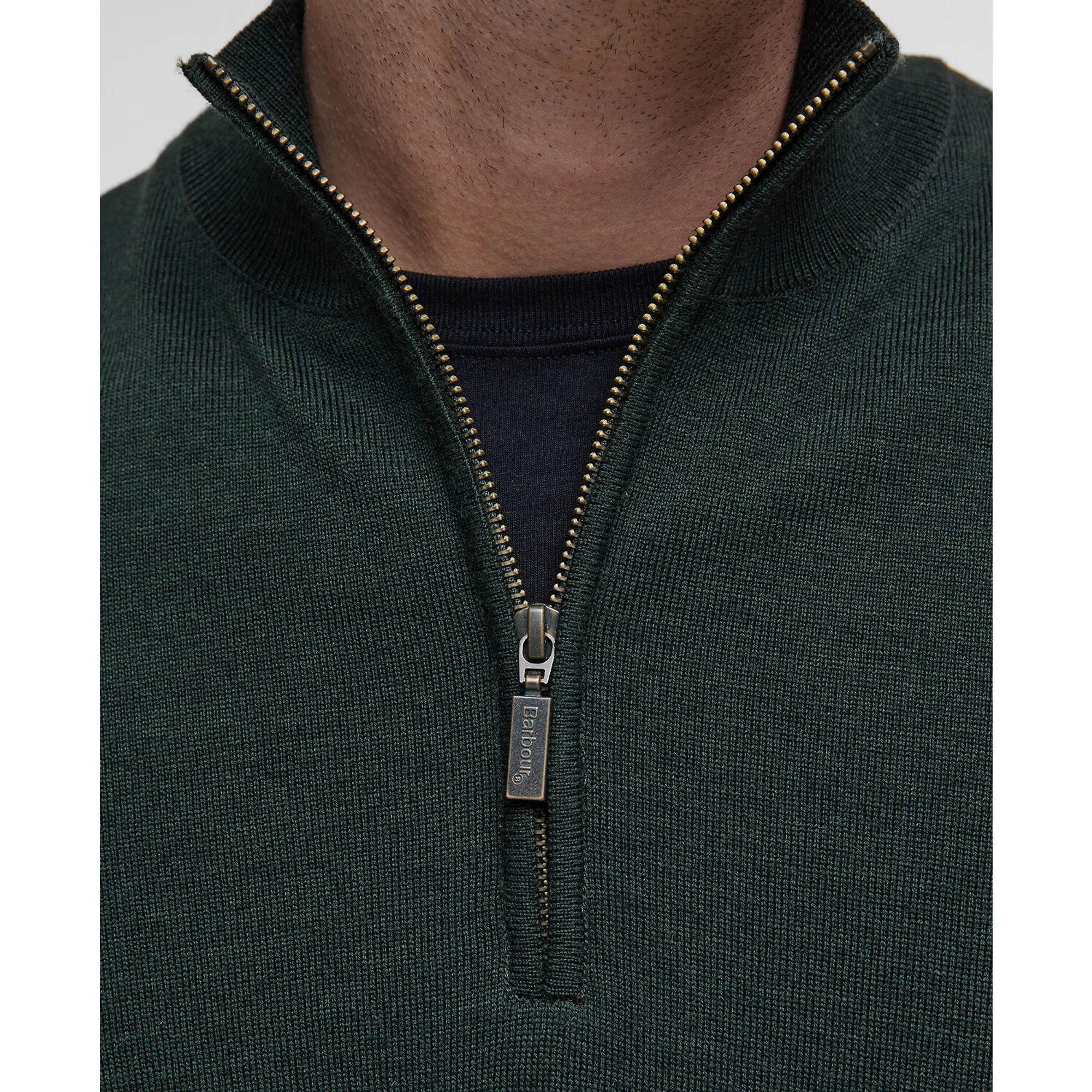 Product image 6 of 7 of Barbour Men's Gamlin Waterproof Half Zip Sweater - Olive