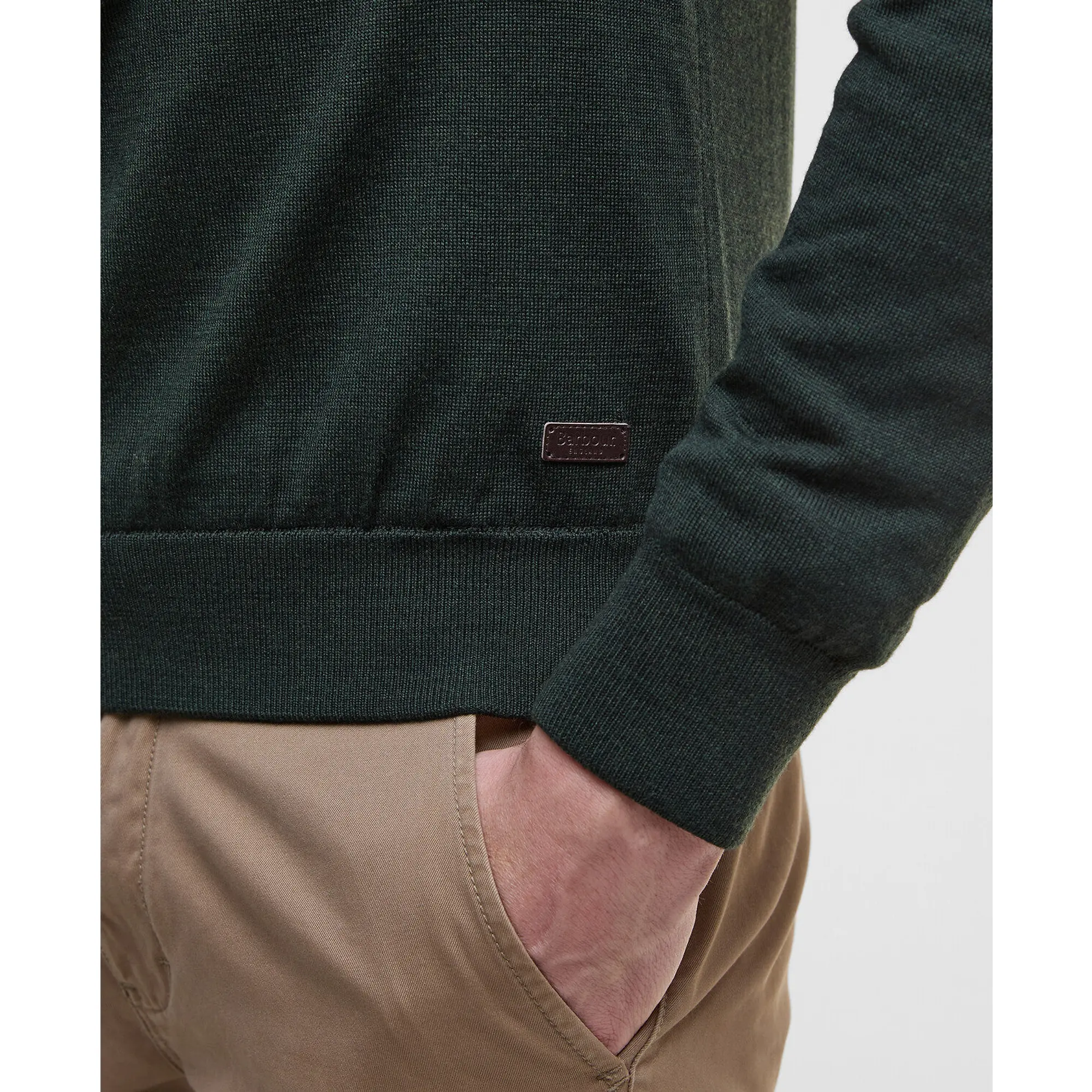 Product image 7 of 7 of Barbour Men's Gamlin Waterproof Half Zip Sweater - Olive