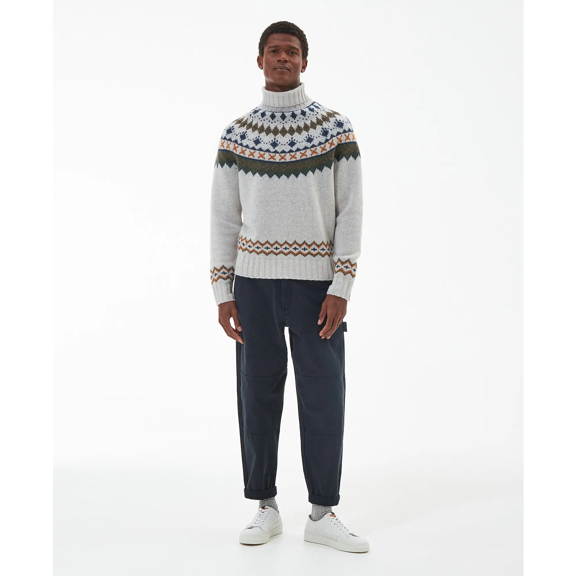 Product image 2 of 8 of Barbour Men's Roose Roll-Neck Jumper - Whisper White