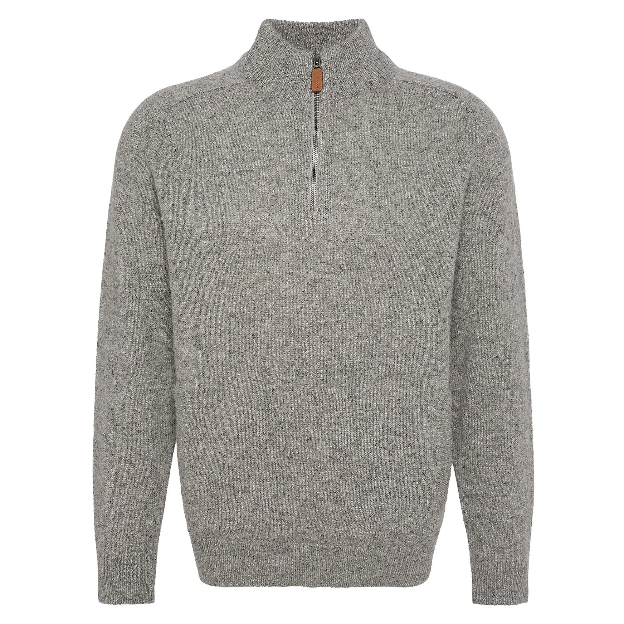 Product image 1 of 7 of Barbour Men's Talder Half-Zip Knit Jumper - Grey Marl