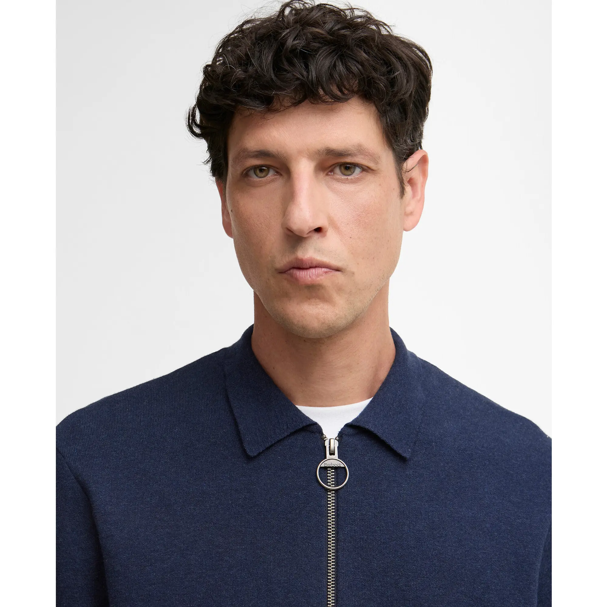 Product image 5 of 6 of Barbour Men's Crowcombe Knitted Zip Thru Jacket - Navy