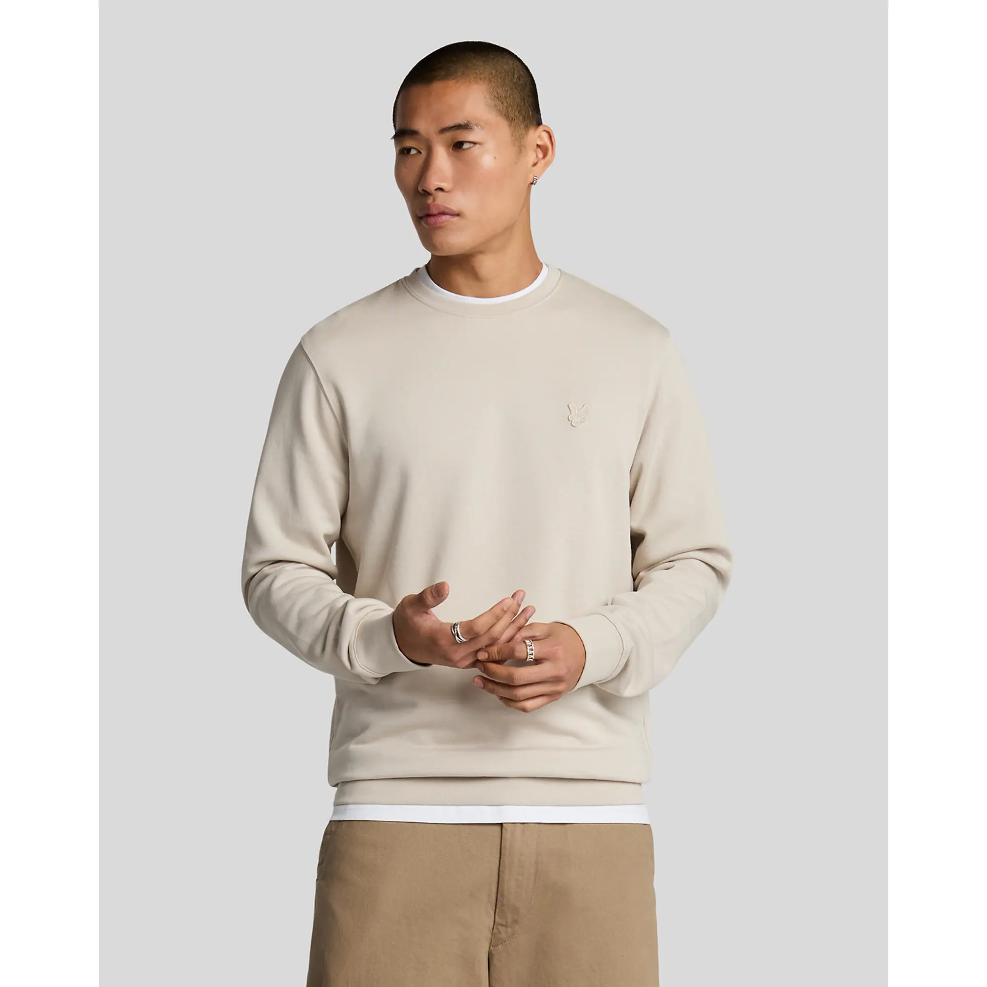 Product image 2 of 5 of Lyle & Scott Men's Superfine Crew Neck Sweatshirt - Cove