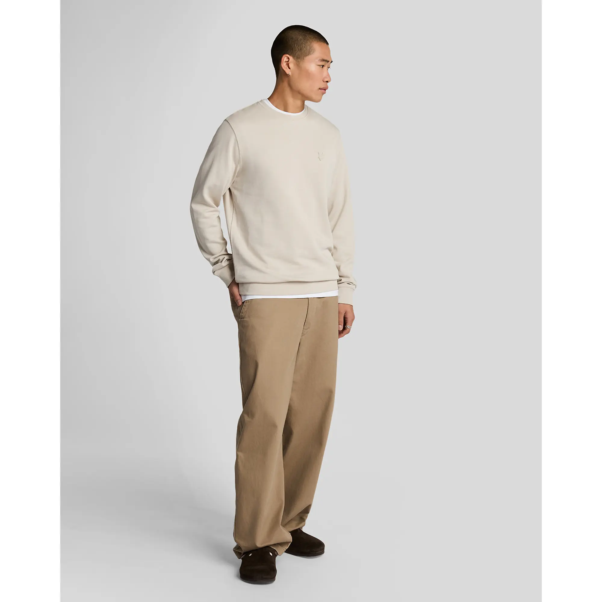 Product image 3 of 5 of Lyle & Scott Men's Superfine Crew Neck Sweatshirt - Cove