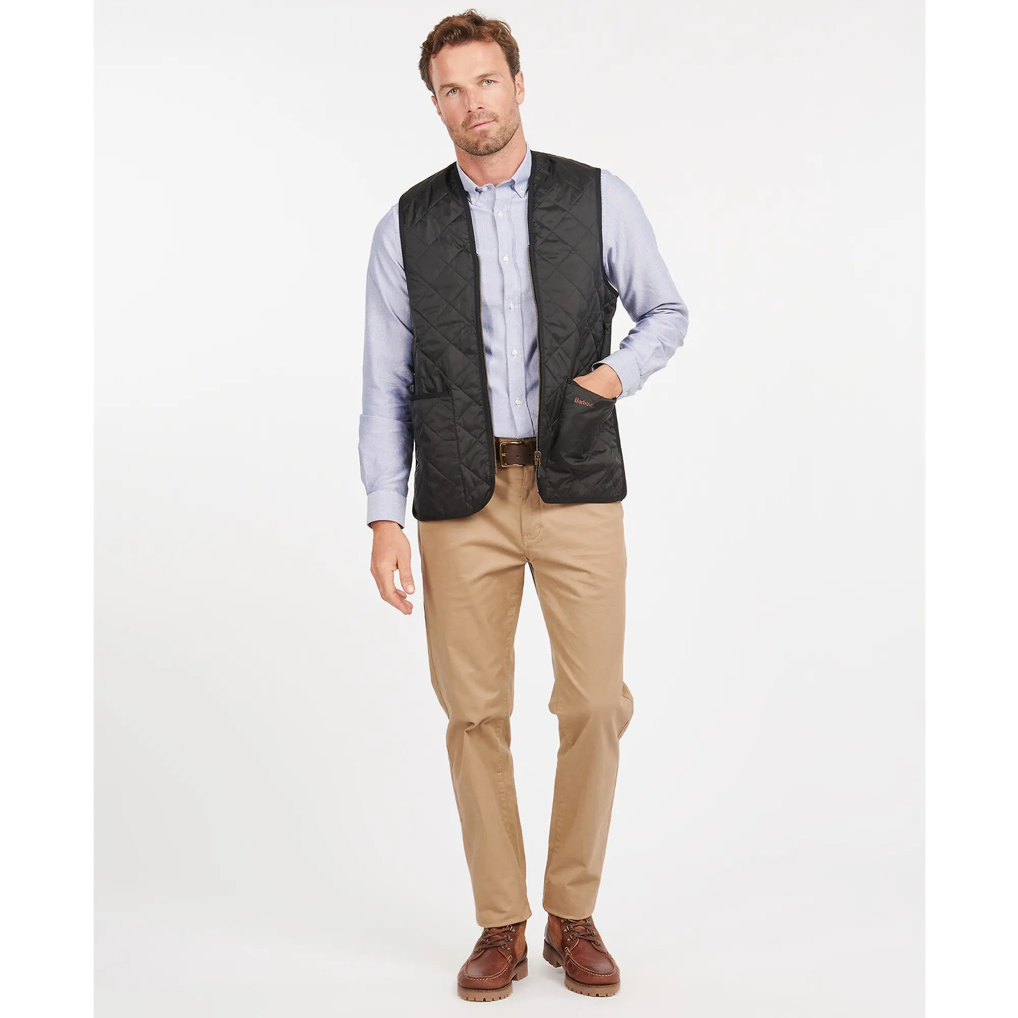 Product image 3 of 8 of Barbour Men's Quilted Waistcoat/Zip-In Liner - Black/Modern