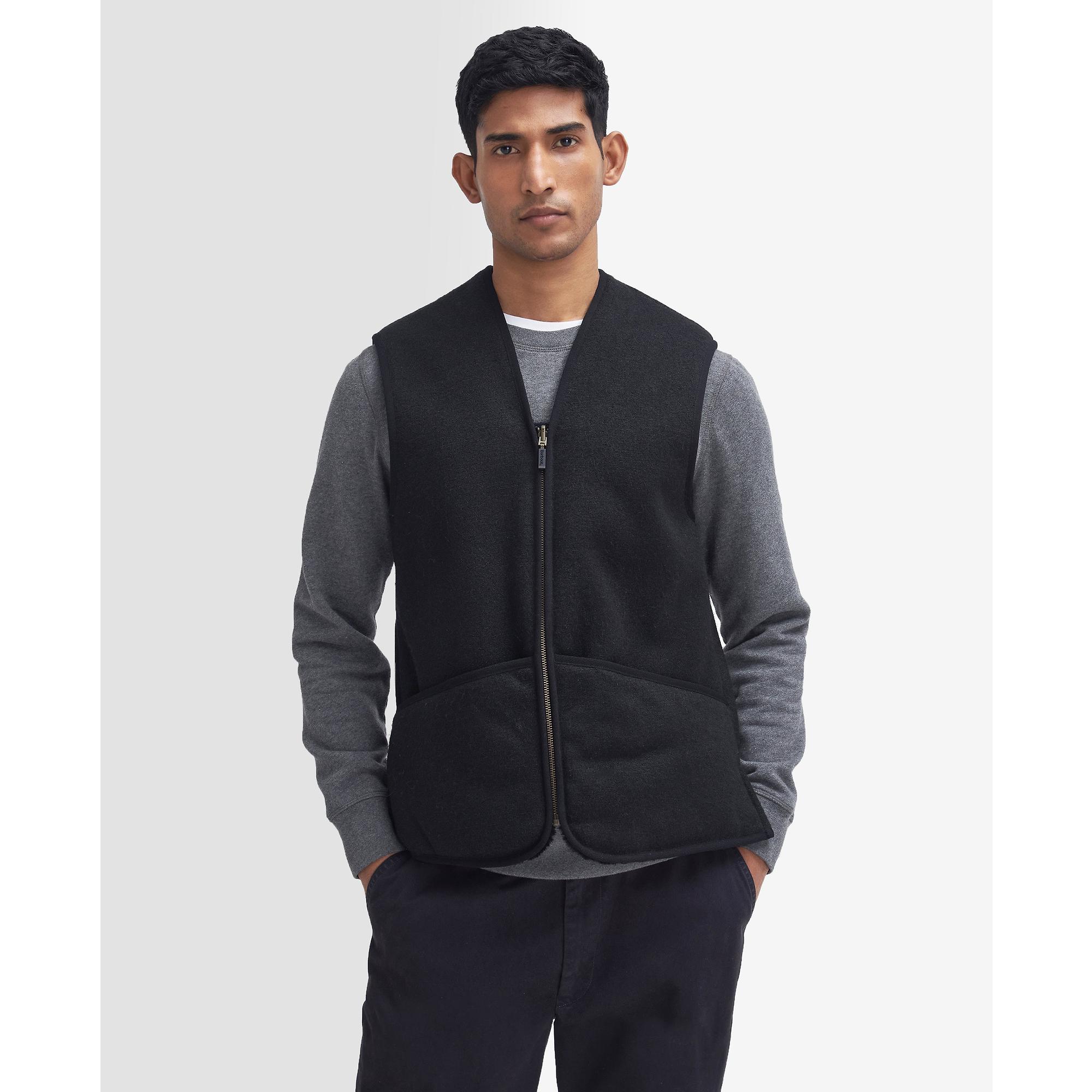 Barbour Men's Warm Pile Zip Liner - Black | British Attire Barbour Men's Warm Pile Zip Liner - Black | British Attire
