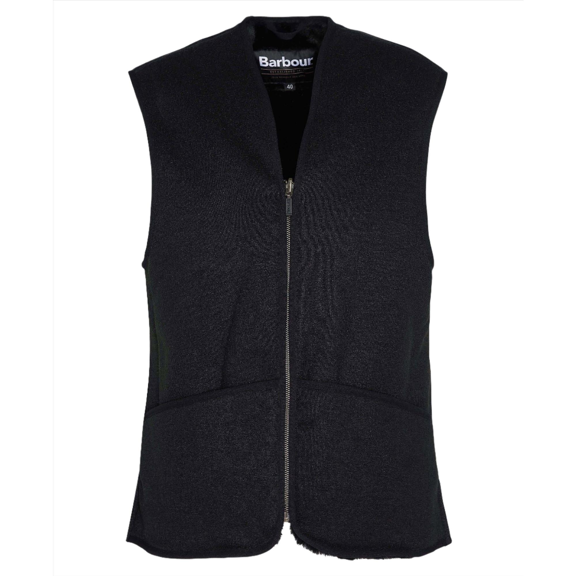 Barbour Men's Warm Pile Zip Liner - Black | British Attire