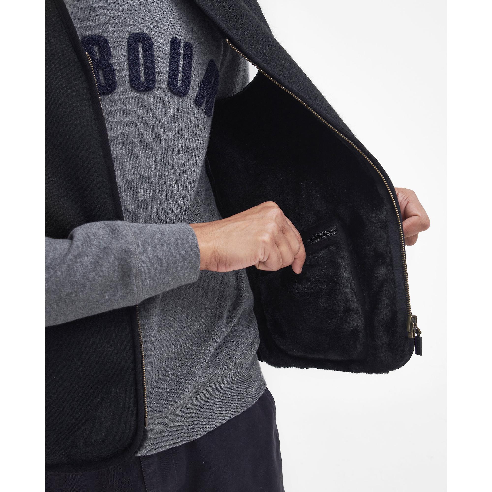 Barbour Men's Warm Pile Zip Liner - Black | British Attire