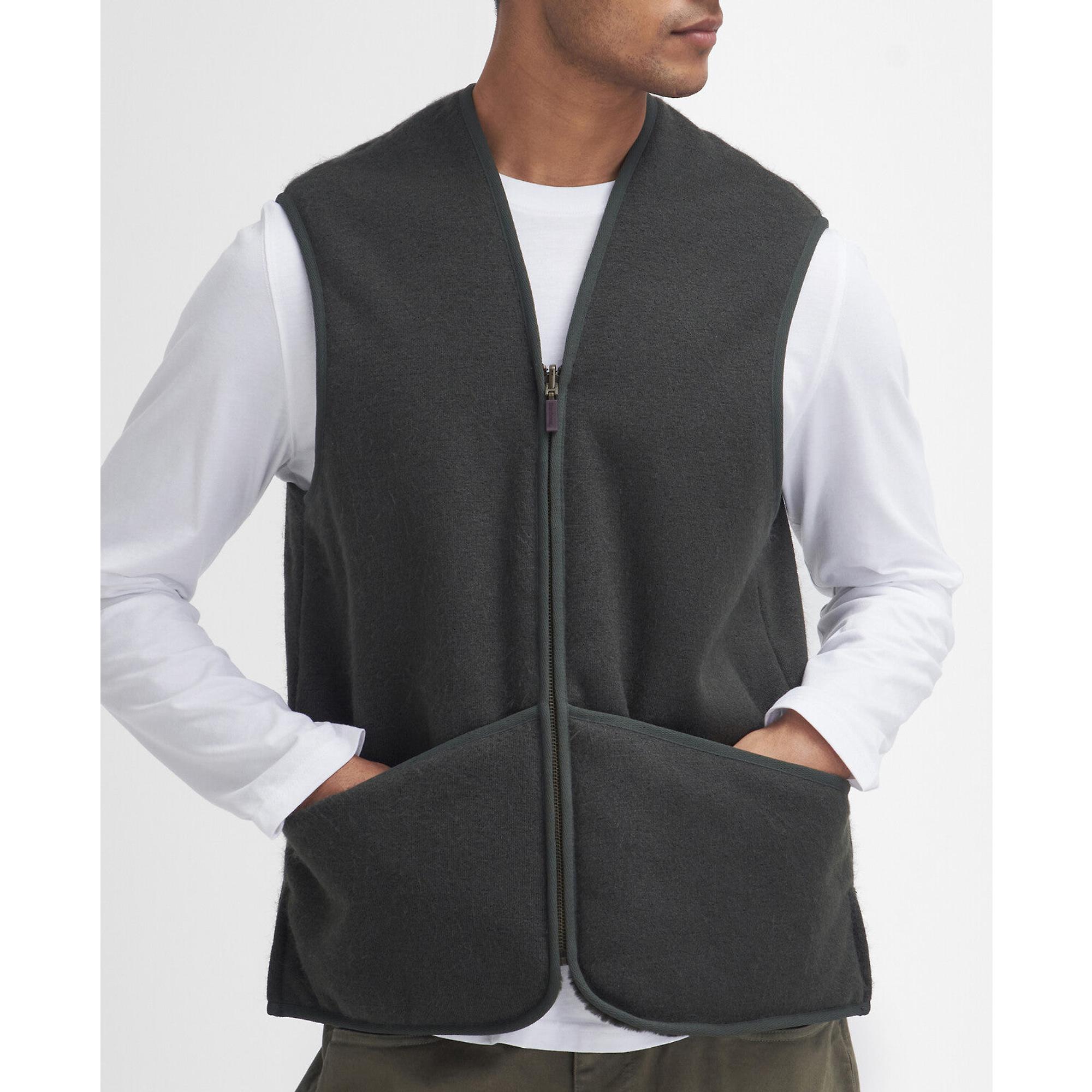 Barbour Men's Warm Pile Zip Liner - Sage | British Attire