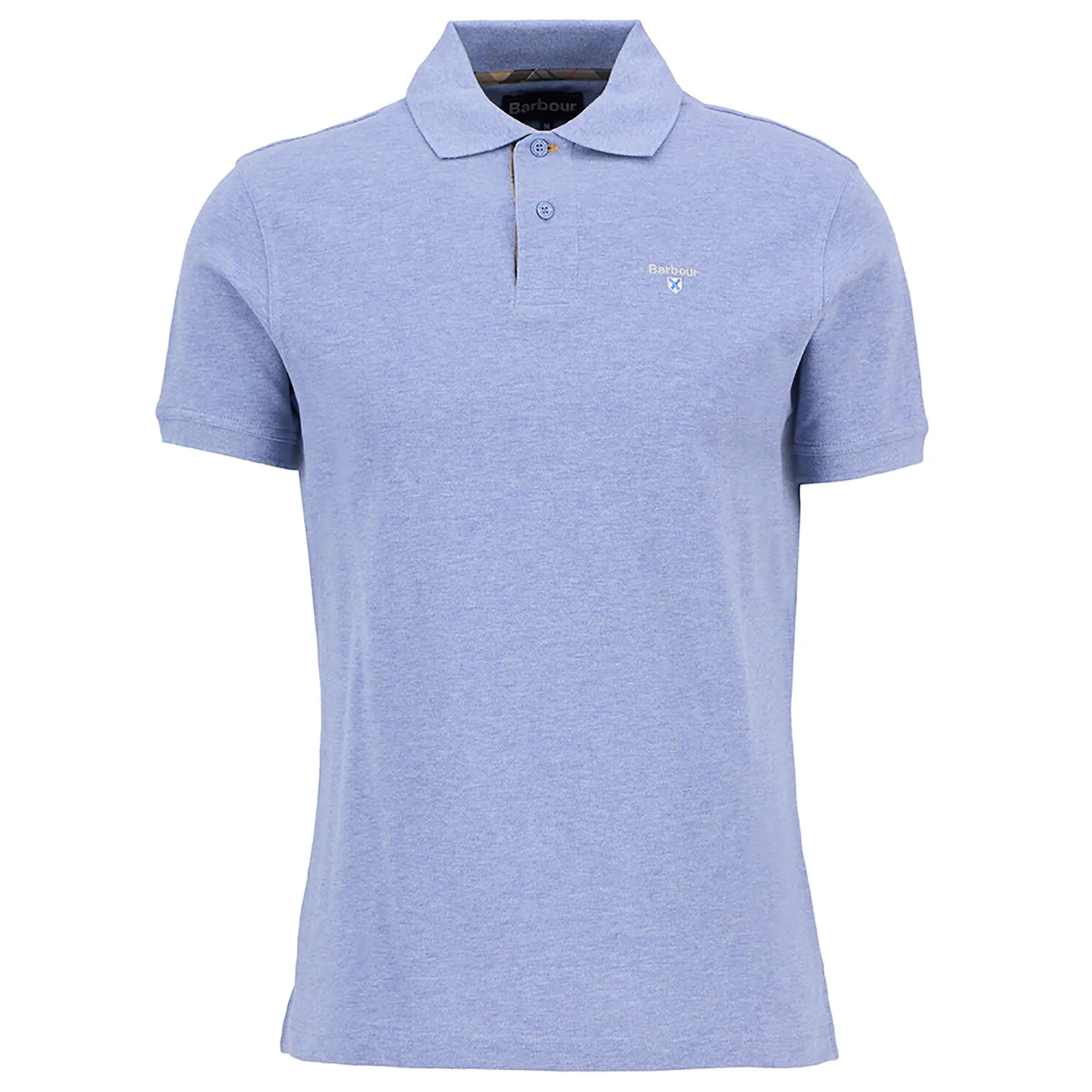 Product image 1 of 5 of Barbour Men's Tartan Pique Polo Shirt - Sky Marl