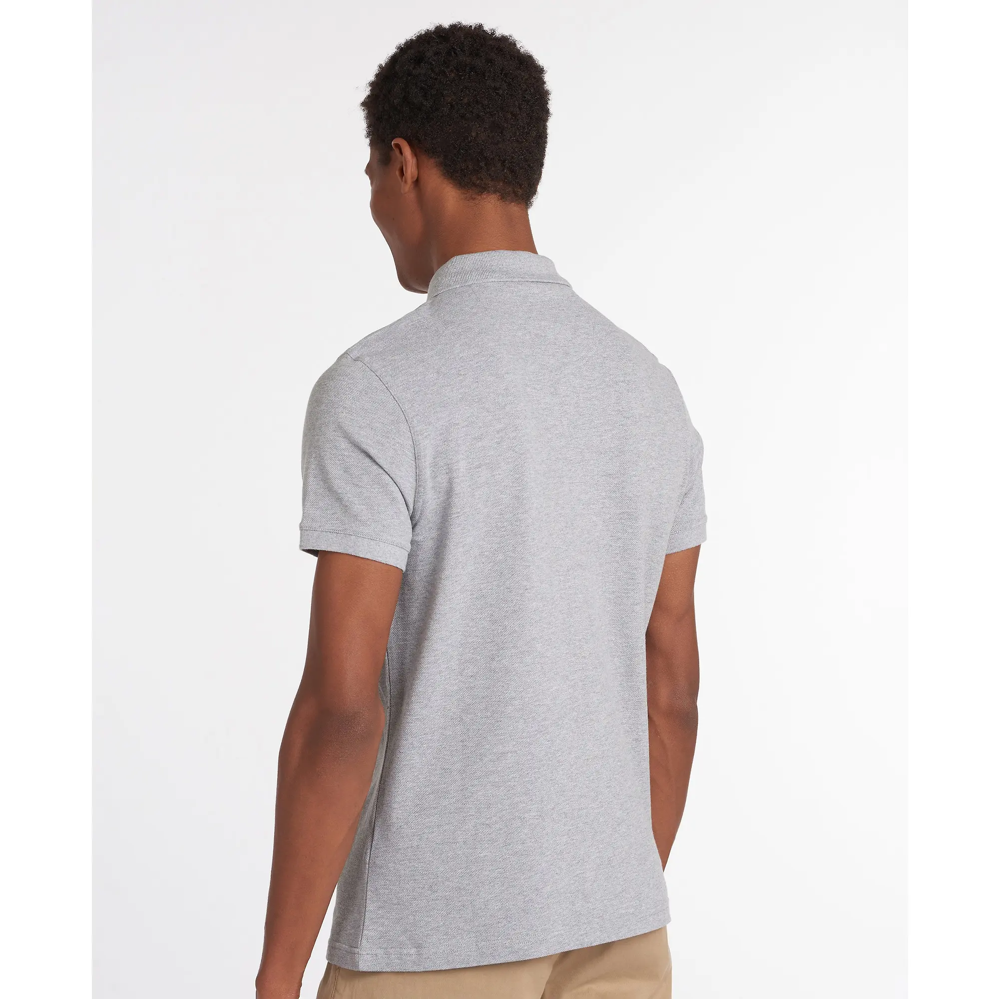 Product image 3 of 6 of Barbour Men's Original Sports Tailored Polo Shirt - Grey Marl