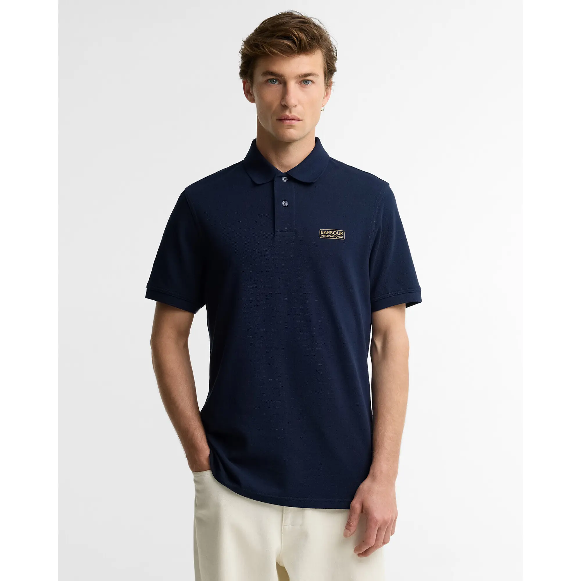 Product image 2 of 5 of Barbour International Men's Essential Polo Shirt - Navy Blazer