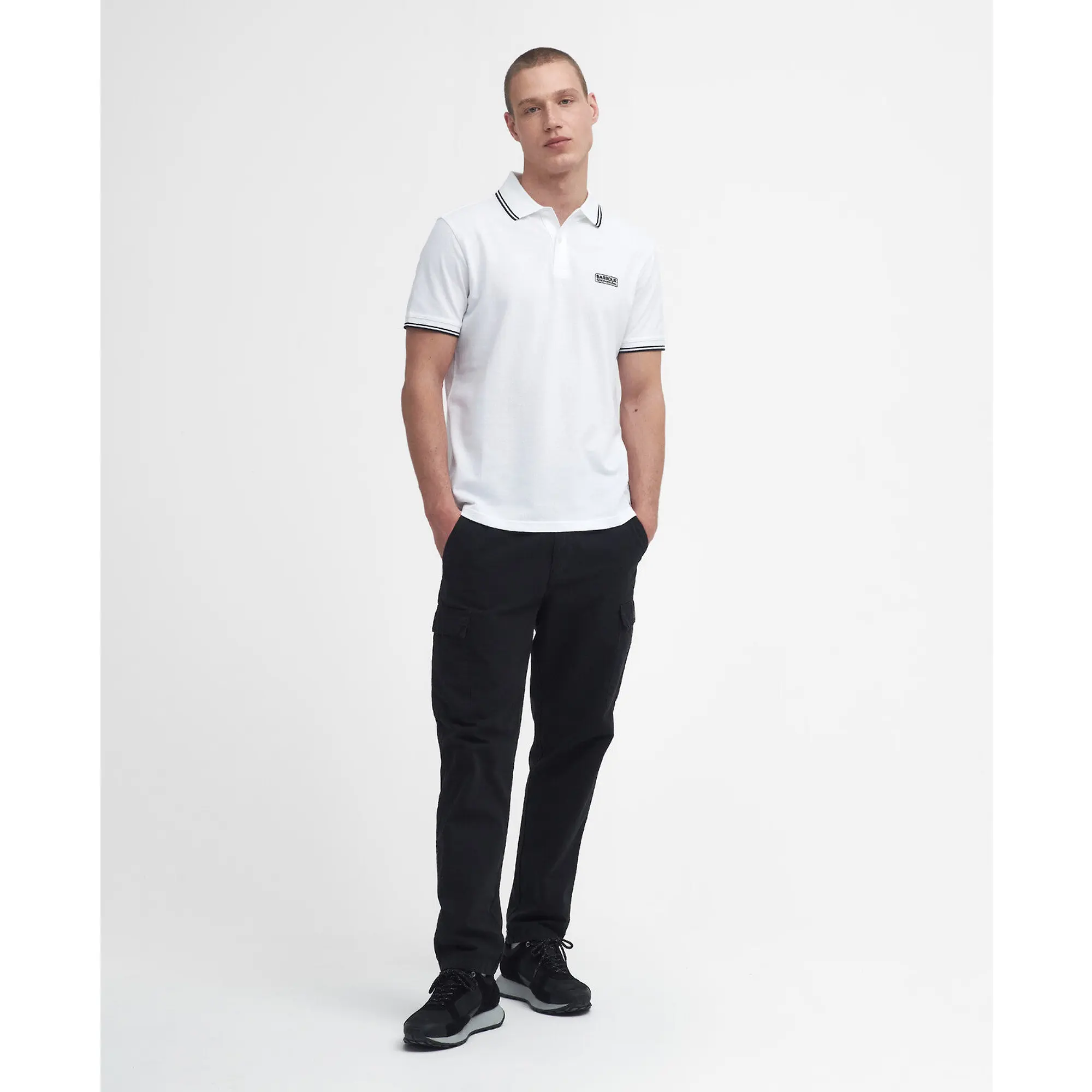 Product image 3 of 6 of Barbour International Men's Evan Tipped Polo Shirt - White