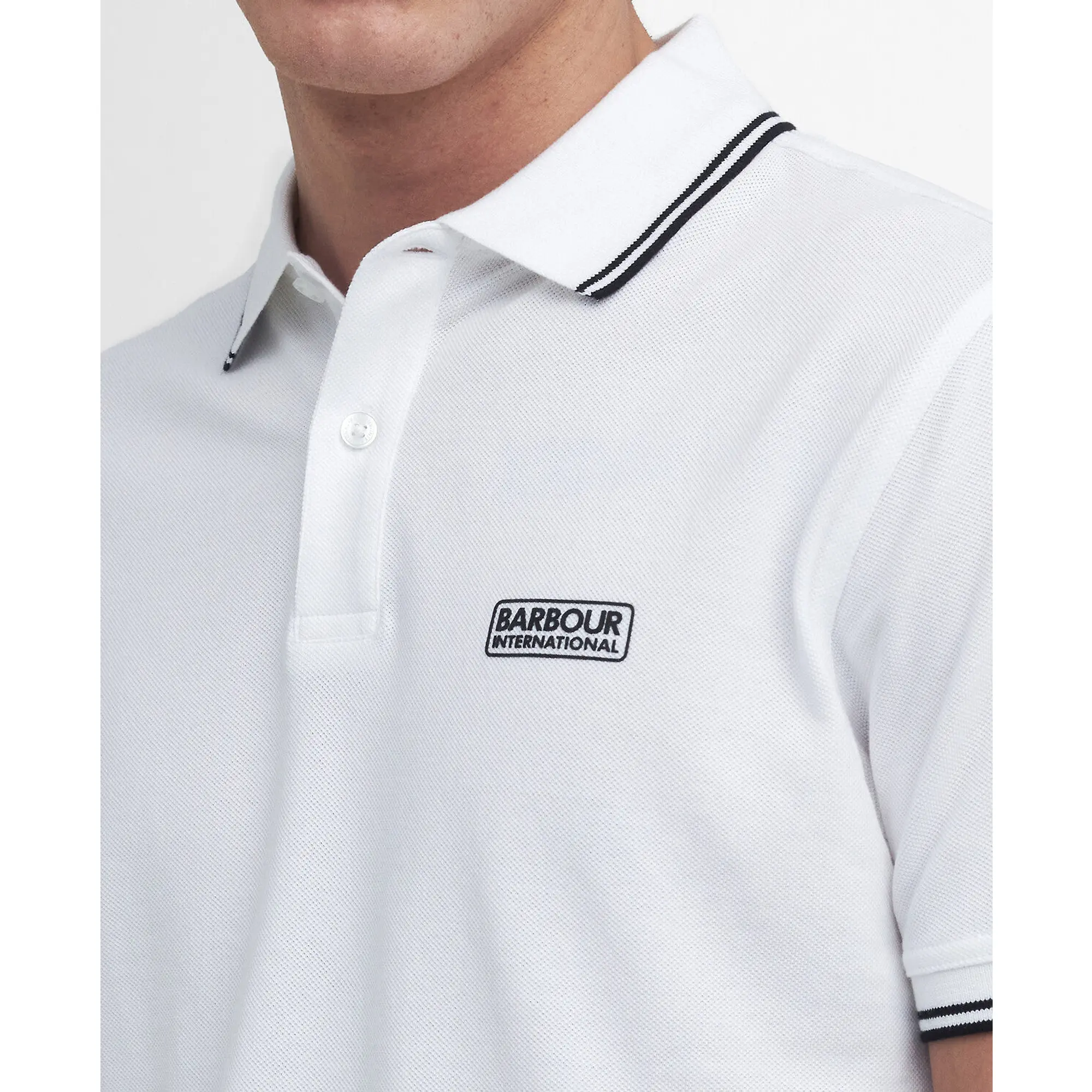 Product image 6 of 6 of Barbour International Men's Evan Tipped Polo Shirt - White