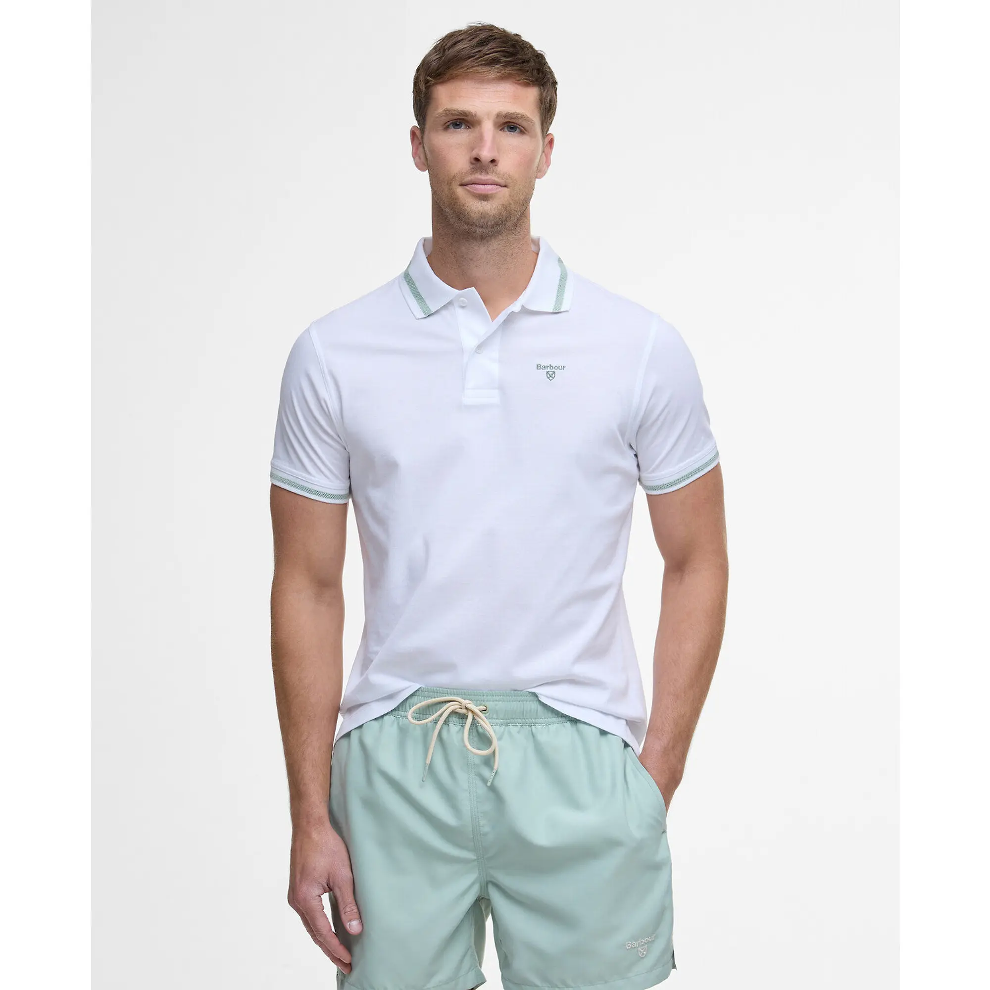 Product image 2 of 6 of Barbour Men's Ferrybridge Lightweight Polo Shirt - Classic White