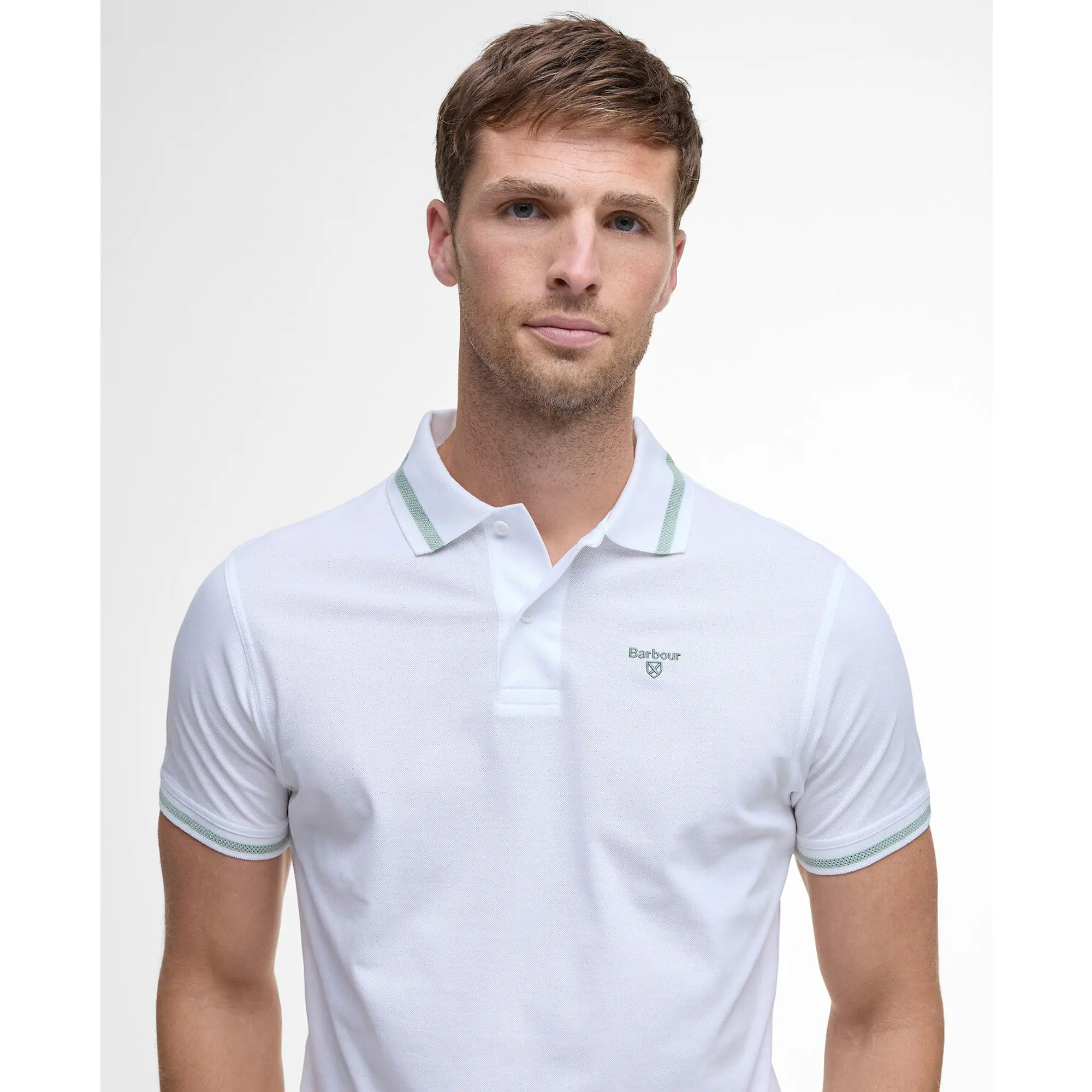 Product image 5 of 6 of Barbour Men's Ferrybridge Lightweight Polo Shirt - Classic White