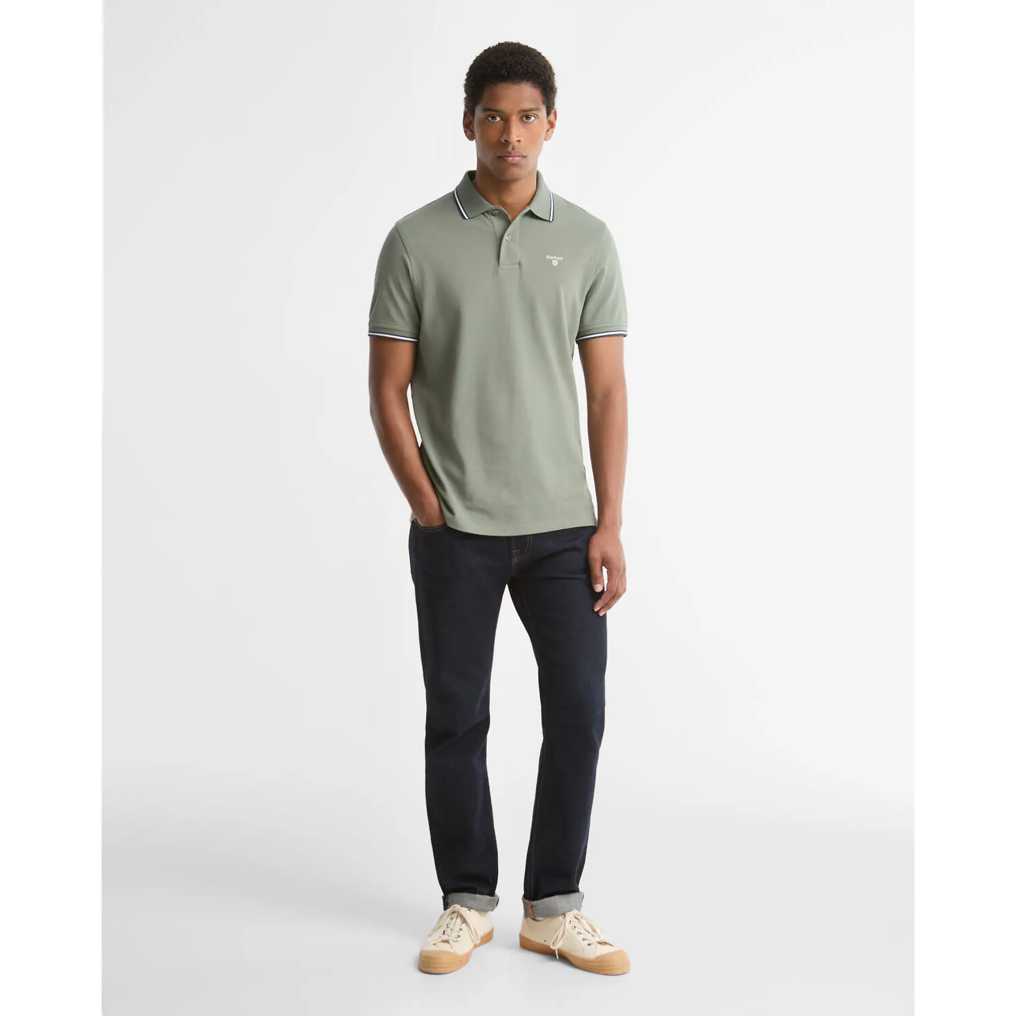 Product image 3 of 5 of Barbour Men's Fielding Polo Shirt - Agave Green