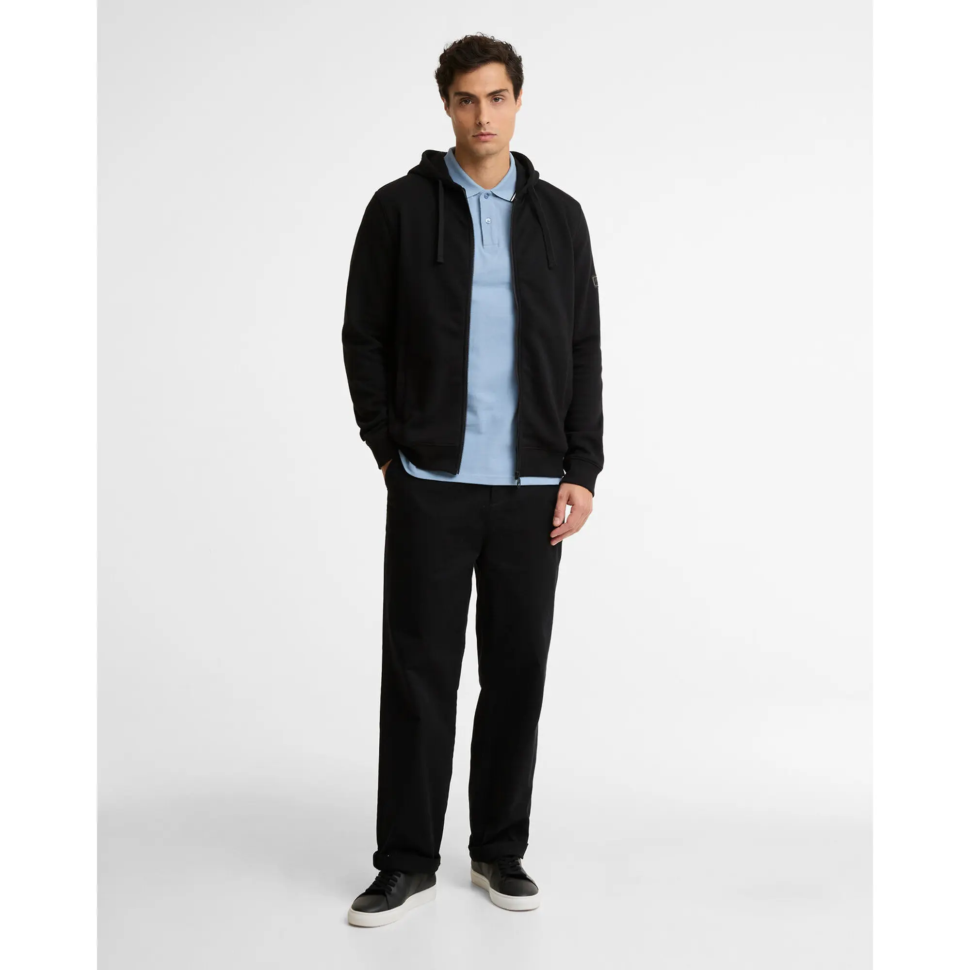 Product image 3 of 5 of Barbour International Men's Map Zip-Up Hoodie - Black / Pewter