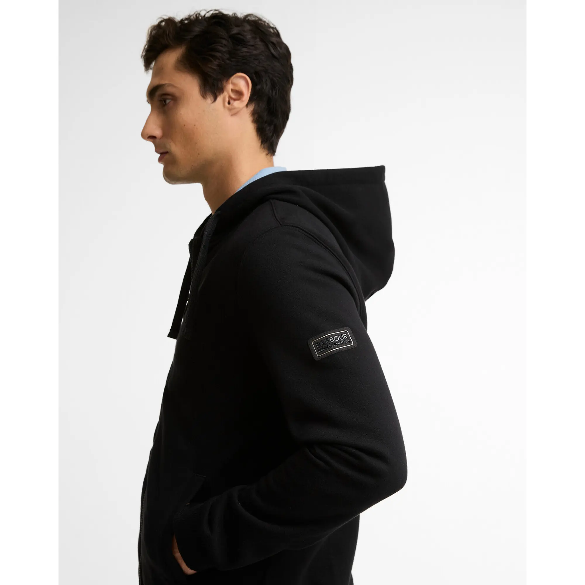 Product image 5 of 5 of Barbour International Men's Map Zip-Up Hoodie - Black / Pewter