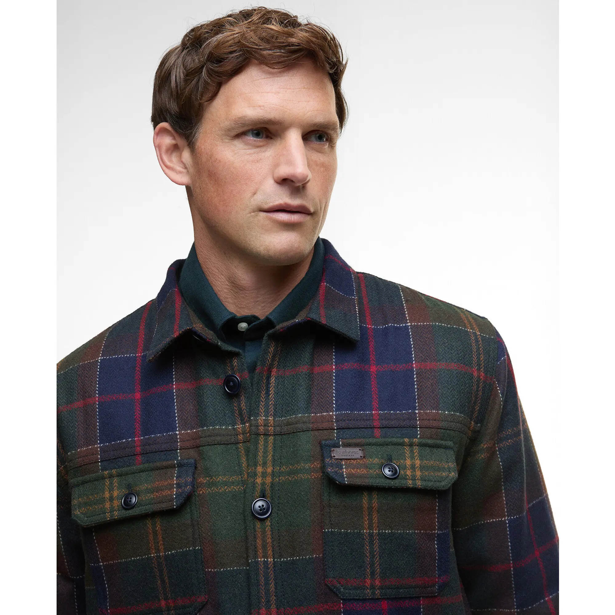 Product image 5 of 7 of Barbour Men's Willberry Regular Brushed Check Overshirt - Classic Tartan