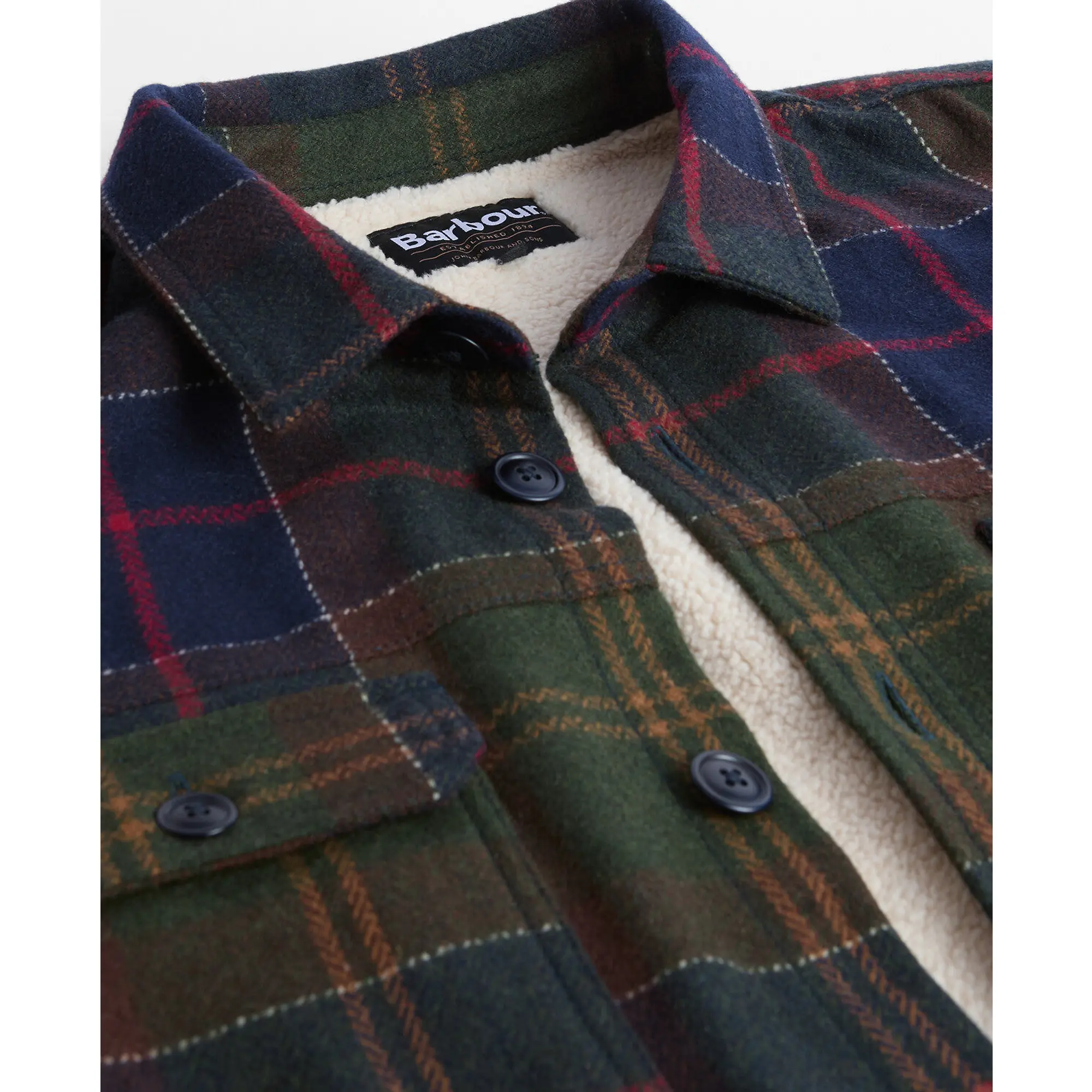 Product image 7 of 7 of Barbour Men's Willberry Regular Brushed Check Overshirt - Classic Tartan