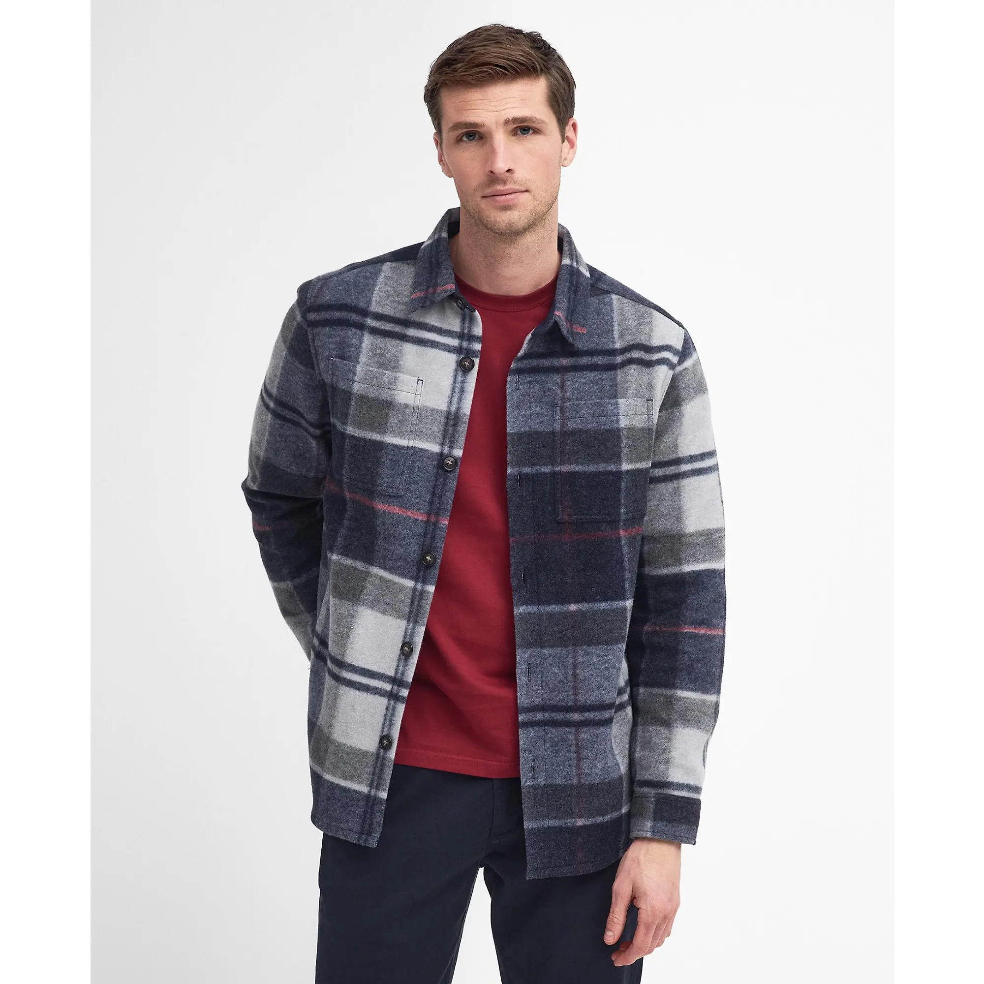 Product image 5 of 8 of Barbour Men's Chapter Check Overshirt - Blue Granite