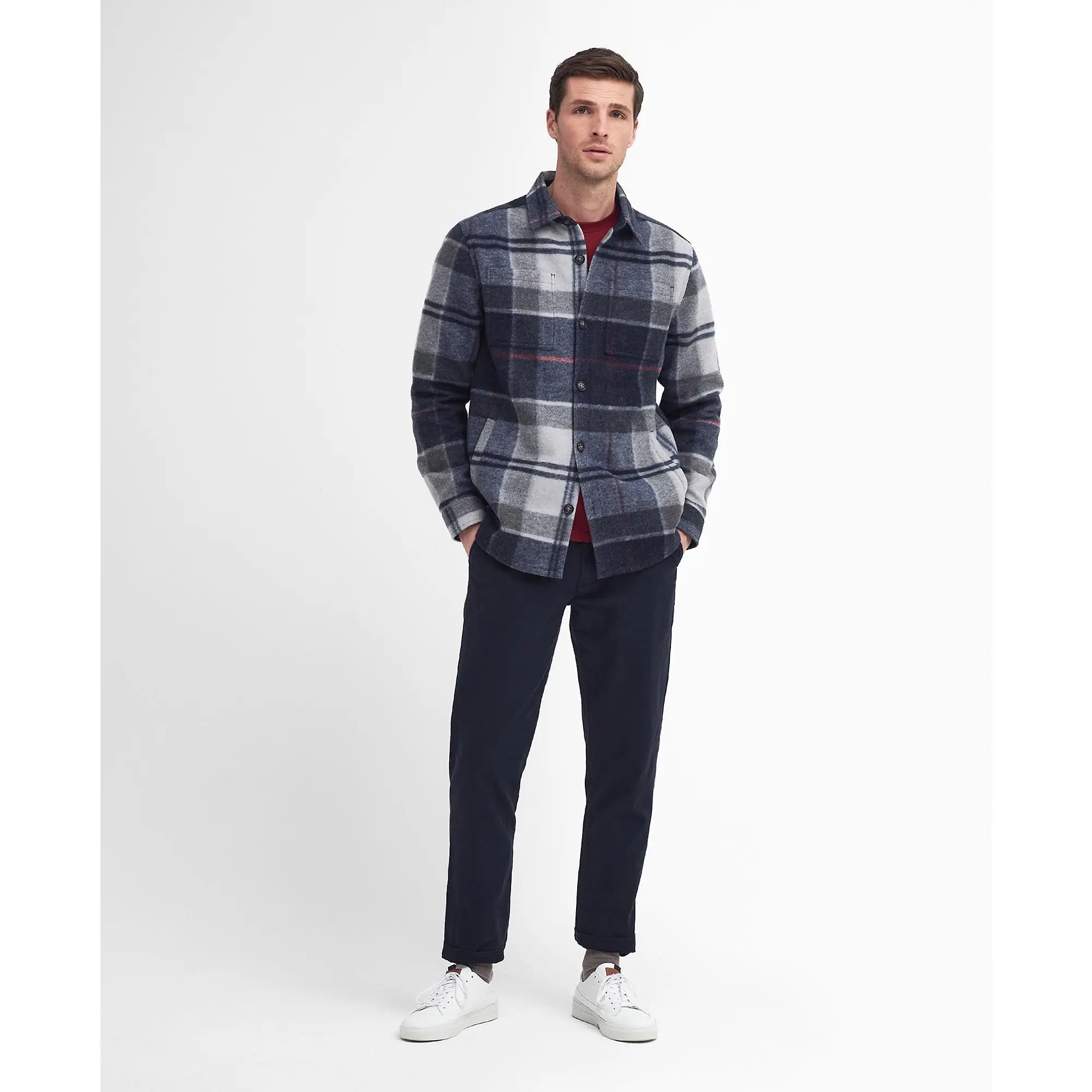 Product image 4 of 8 of Barbour Men's Chapter Check Overshirt - Blue Granite