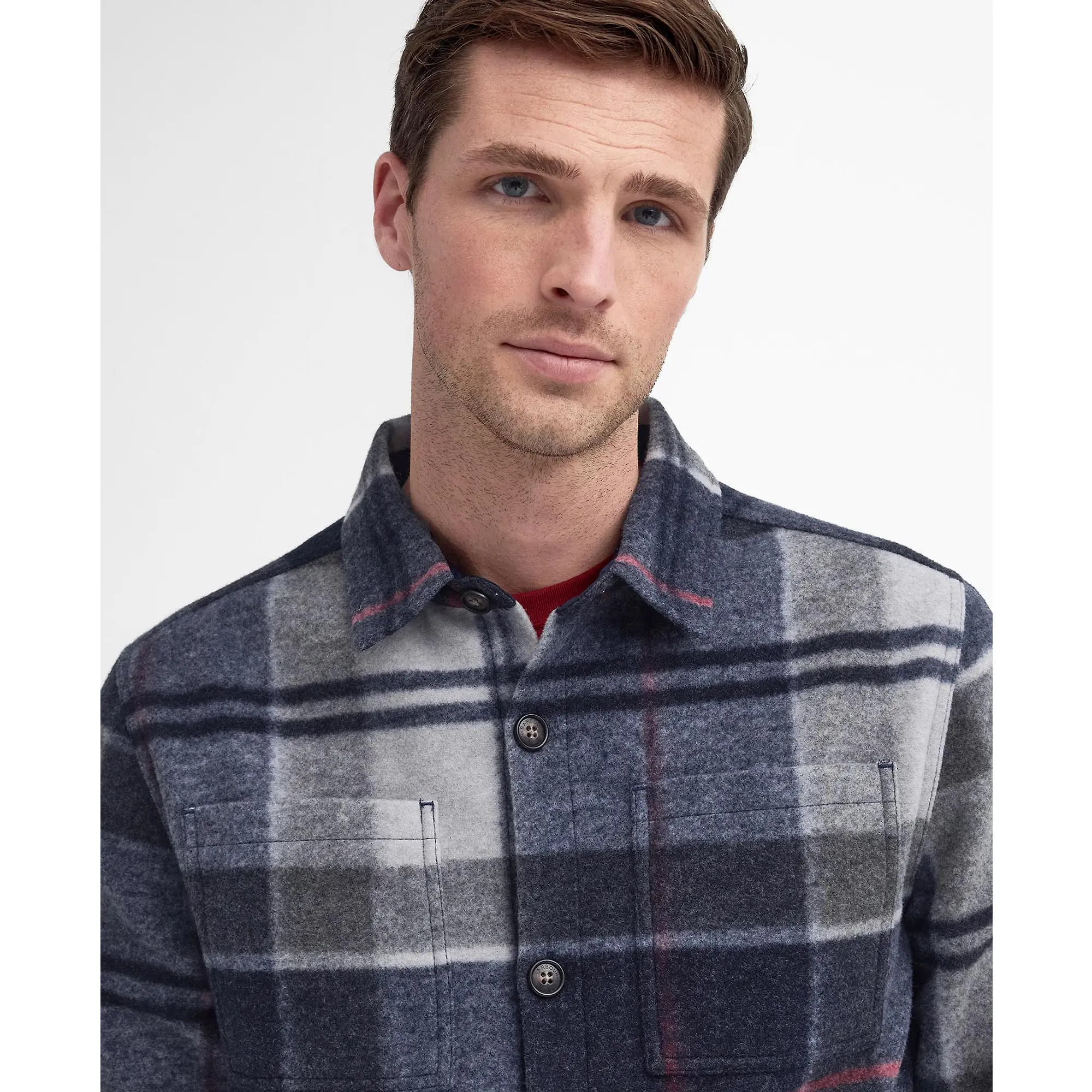 Product image 6 of 8 of Barbour Men's Chapter Check Overshirt - Blue Granite