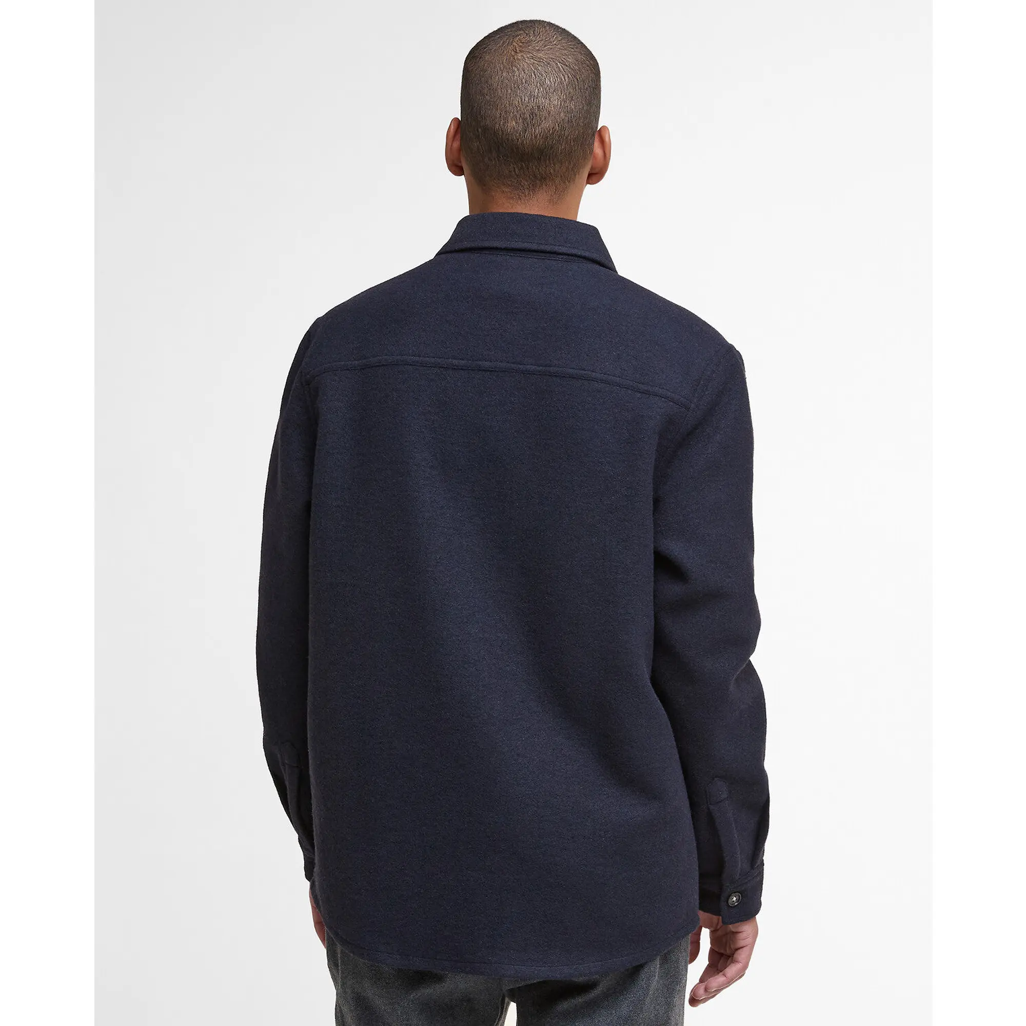 Product image 4 of 6 of Barbour Men's Marlow Tailored Wool Blend Overshirt - Navy Marl
