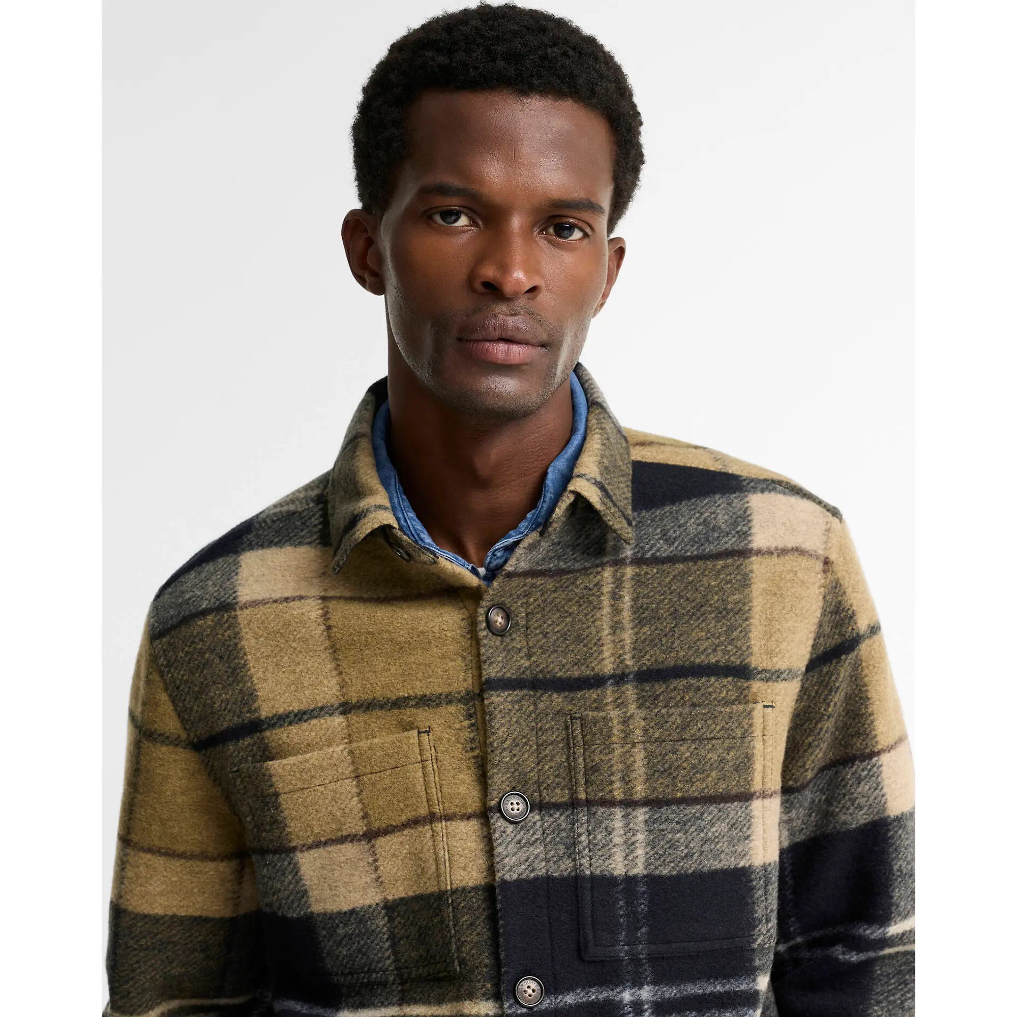 Product image 5 of 6 of Barbour Men's Woodlane Brushed Check Overshirt - Birchwood Dress Tartan