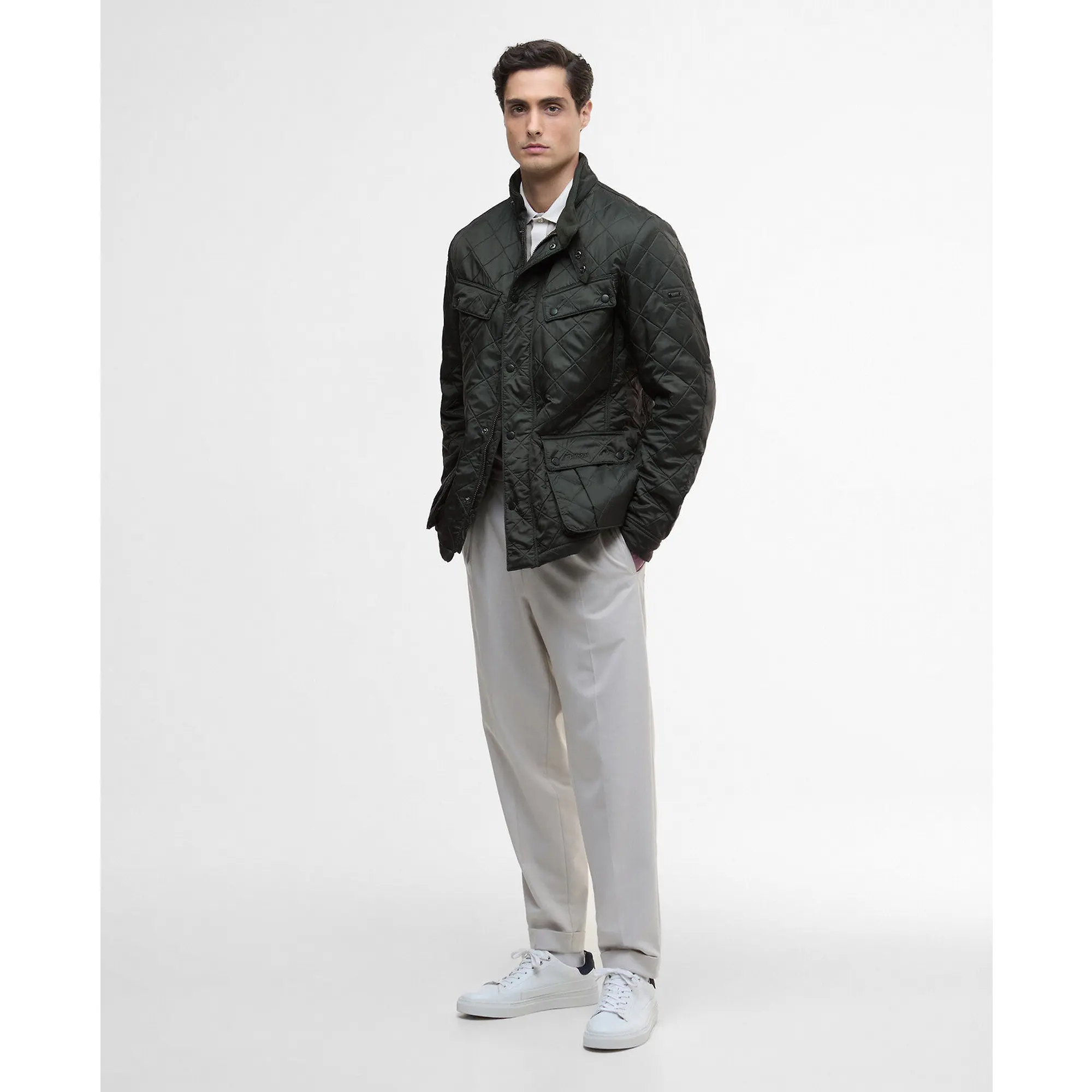 Product image 3 of 9 of Barbour International Men's Ariel Polarquilt Jacket - Sage