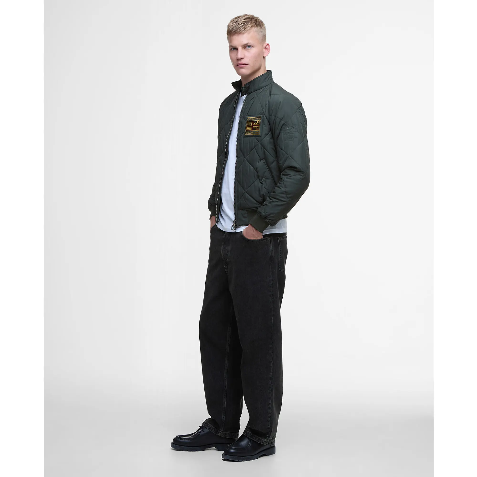 Product image 3 of 7 of Barbour International Men's Steve McQueen Merchant Quilted Jacket - Sage