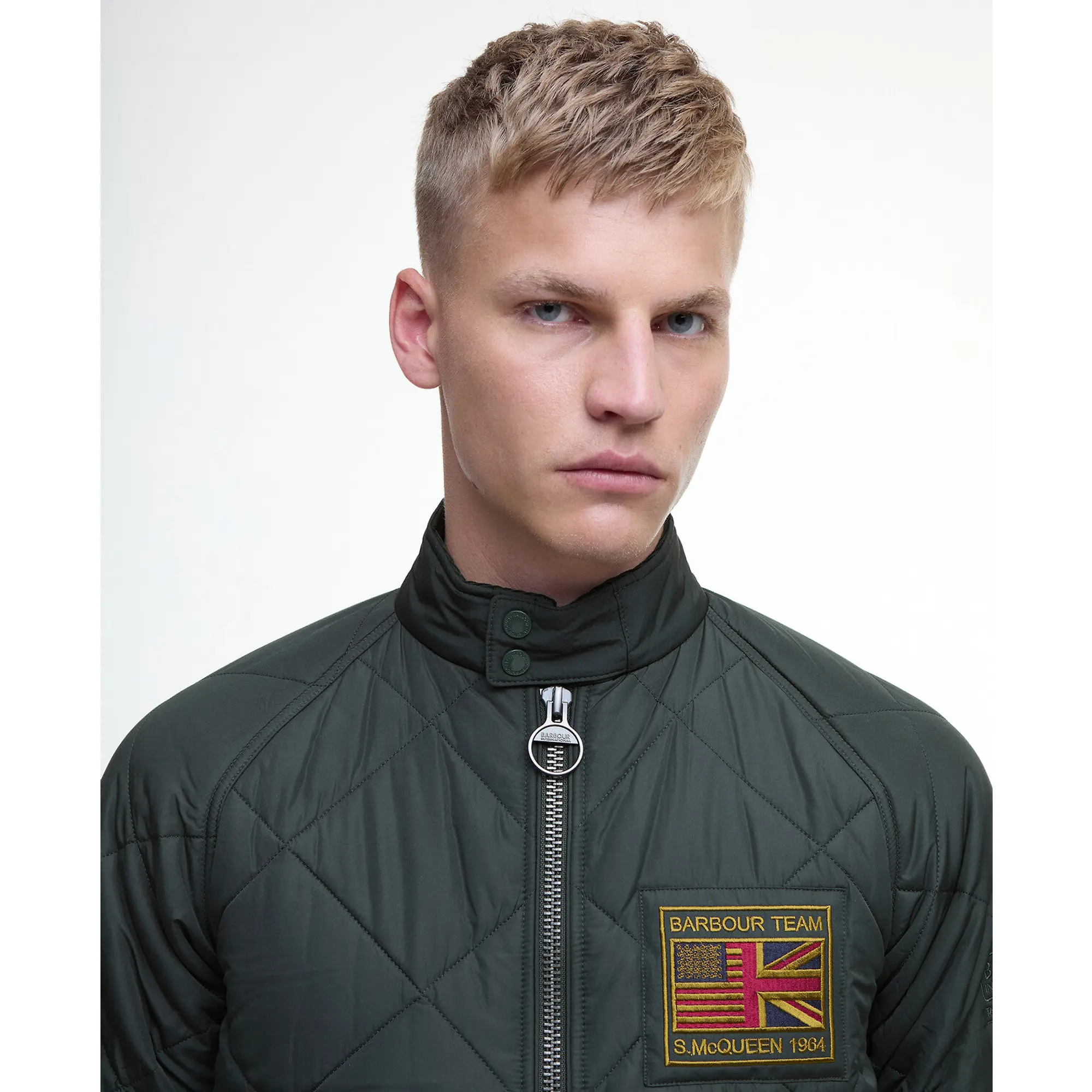 Product image 5 of 7 of Barbour International Men's Steve McQueen Merchant Quilted Jacket - Sage