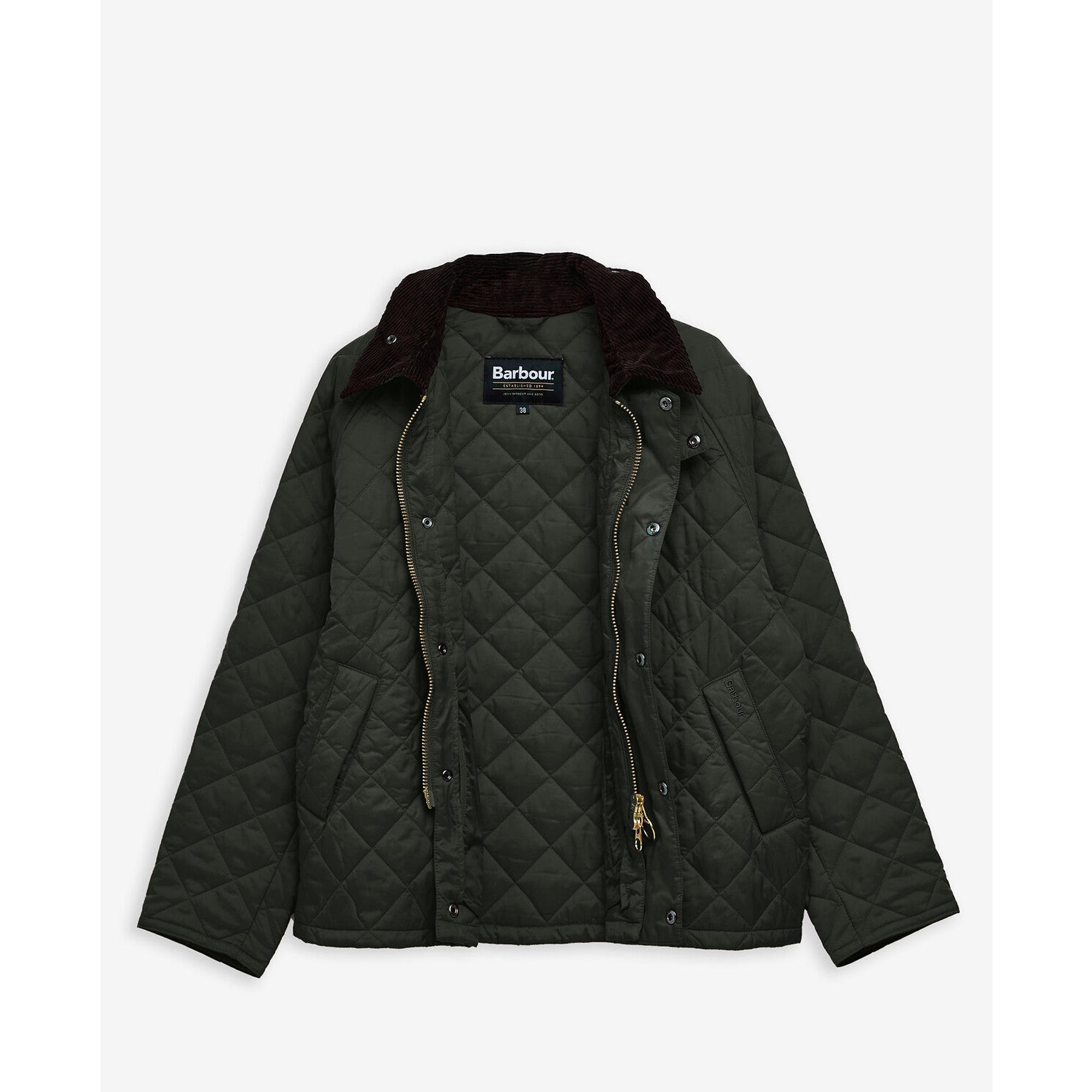 Barbour Men's OS Transport Quilted Jacket - Sage | British Attire