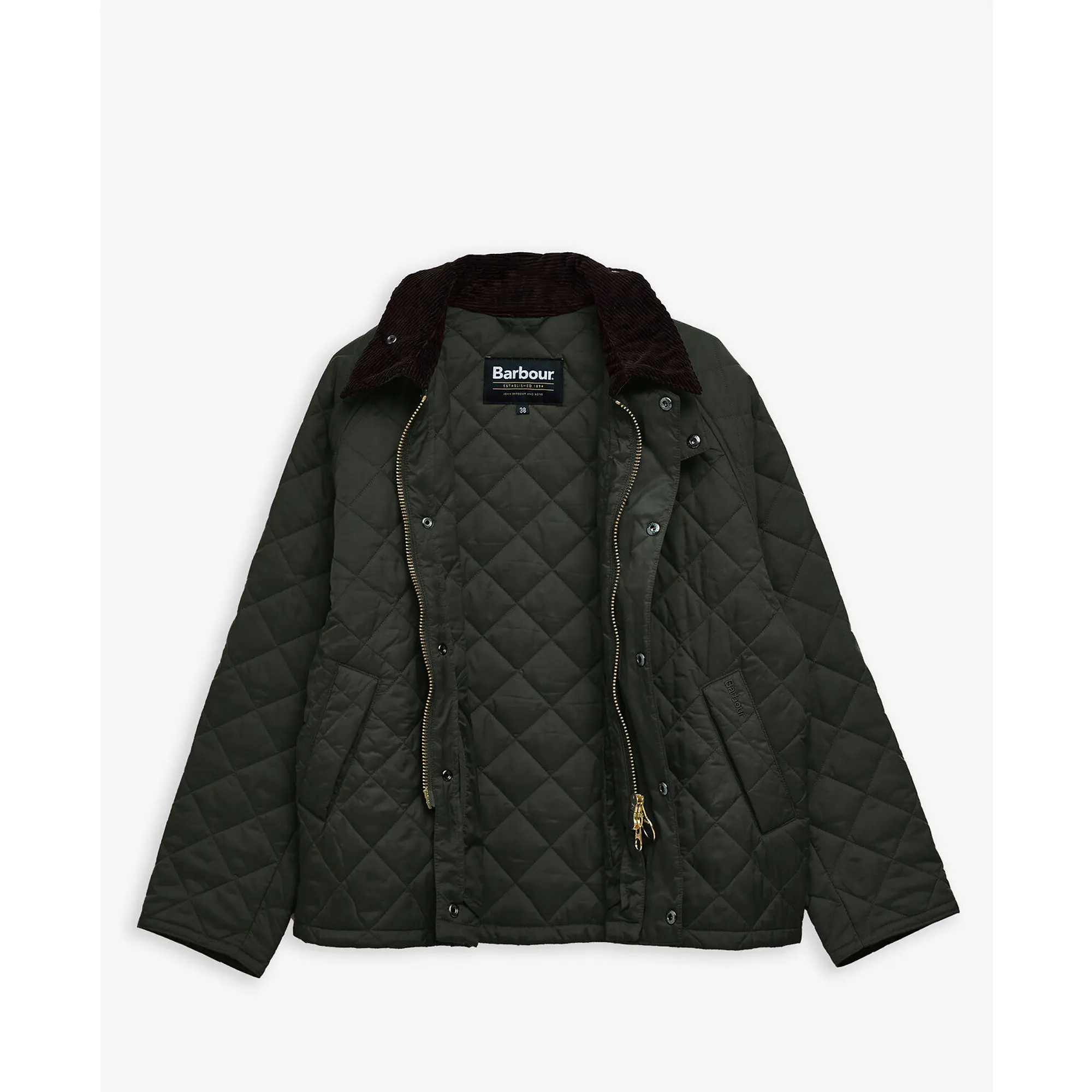 Product image 10 of 17 of Barbour Men's OS Transport Quilted Jacket - Sage
