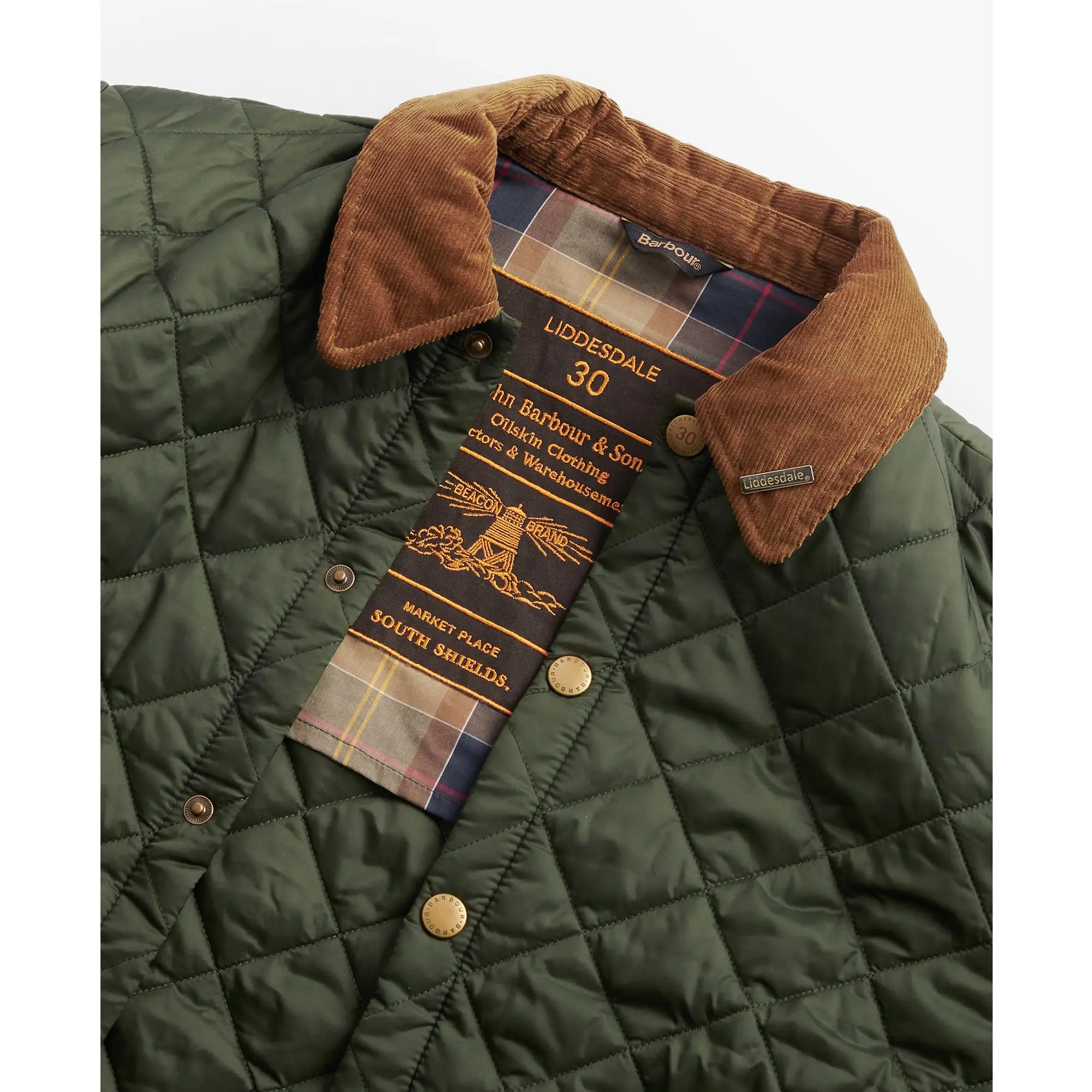 Product image 2 of 13 of Barbour Men's 30th Anniversary Liddesdale Quilted Jacket - Olive