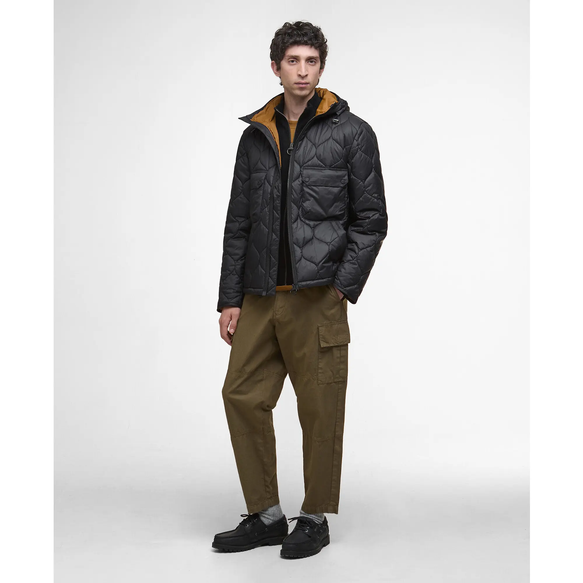 Product image 3 of 7 of Barbour Men's Re-Engineered Hooded Spey Quilted Jacket - Black