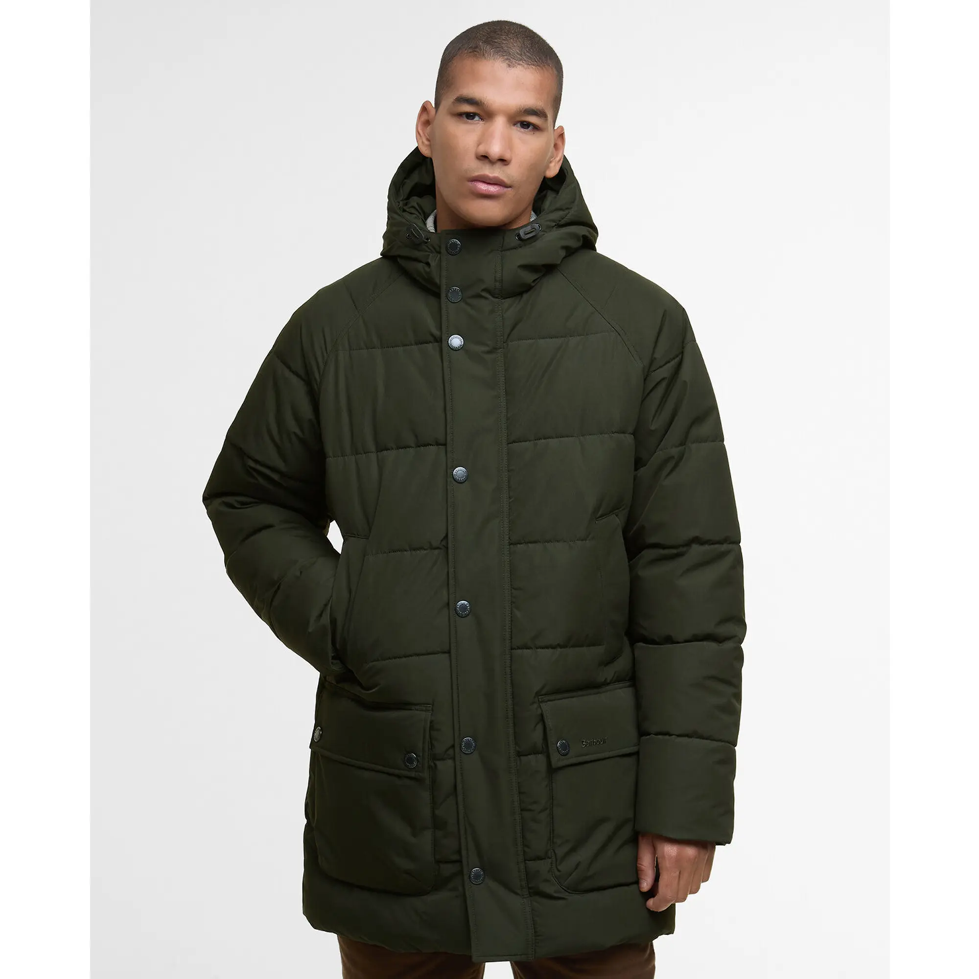 Product image 2 of 8 of Barbour Men's Hooded Bedale Puffer Jacket - Sage
