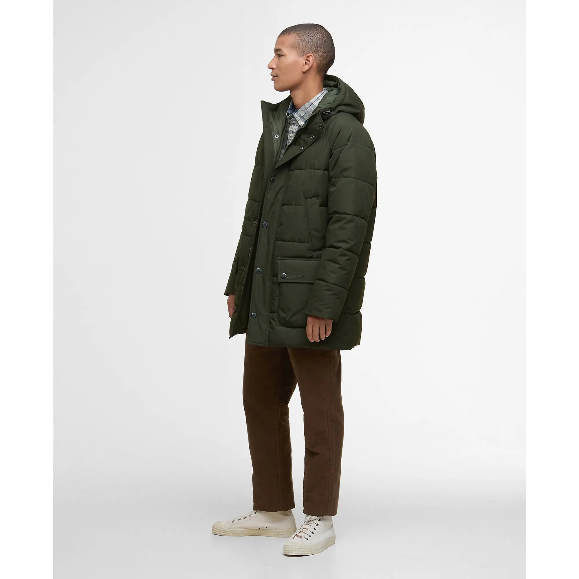Product image 3 of 8 of Barbour Men's Hooded Bedale Puffer Jacket - Sage