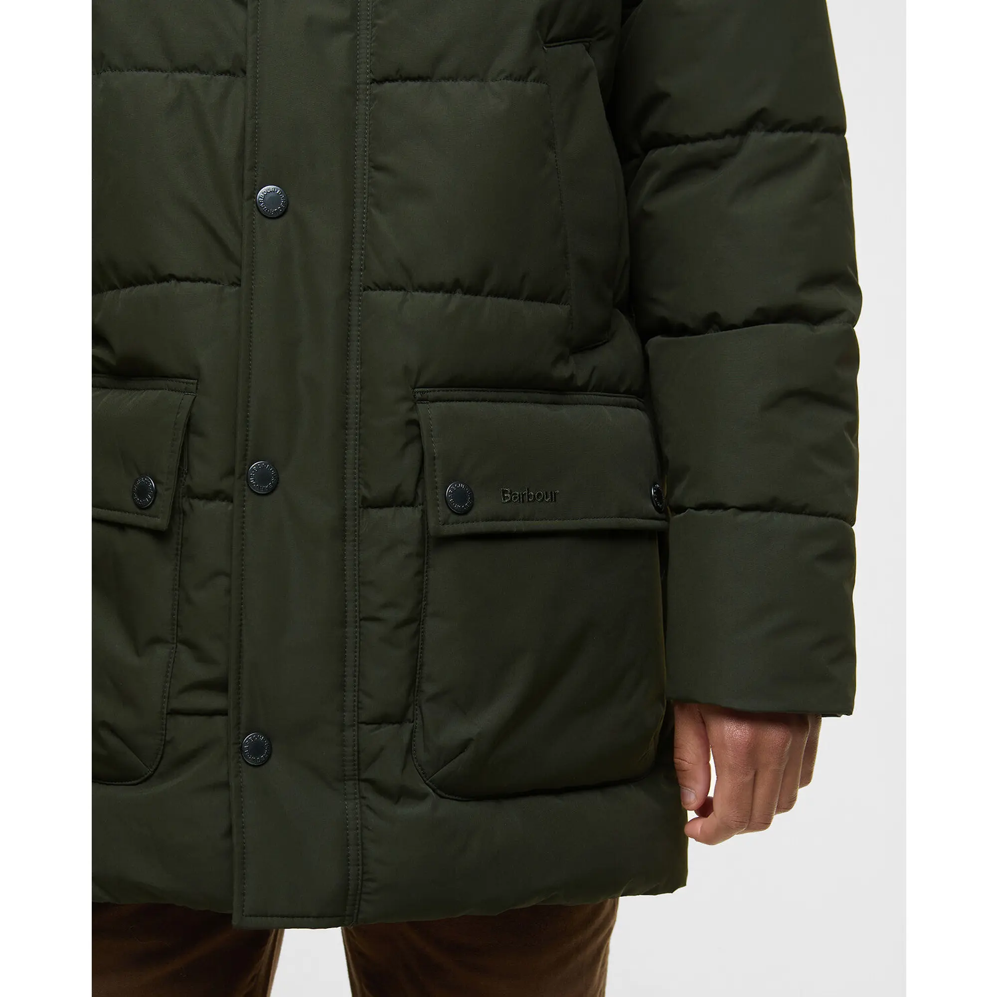 Product image 7 of 8 of Barbour Men's Hooded Bedale Puffer Jacket - Sage