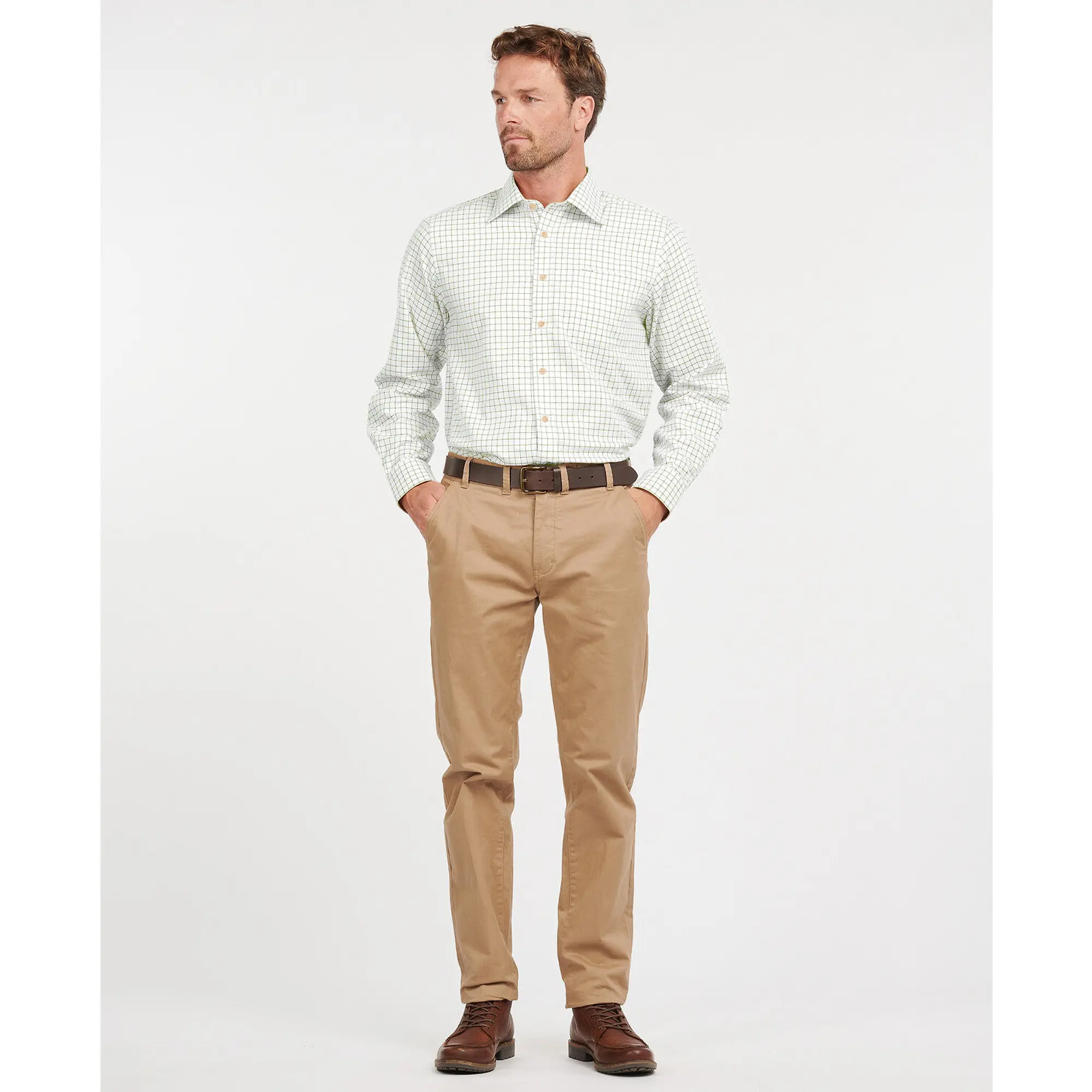 Product image 3 of 6 of Barbour Men's Field Tattersall Shirt - Green/Brown