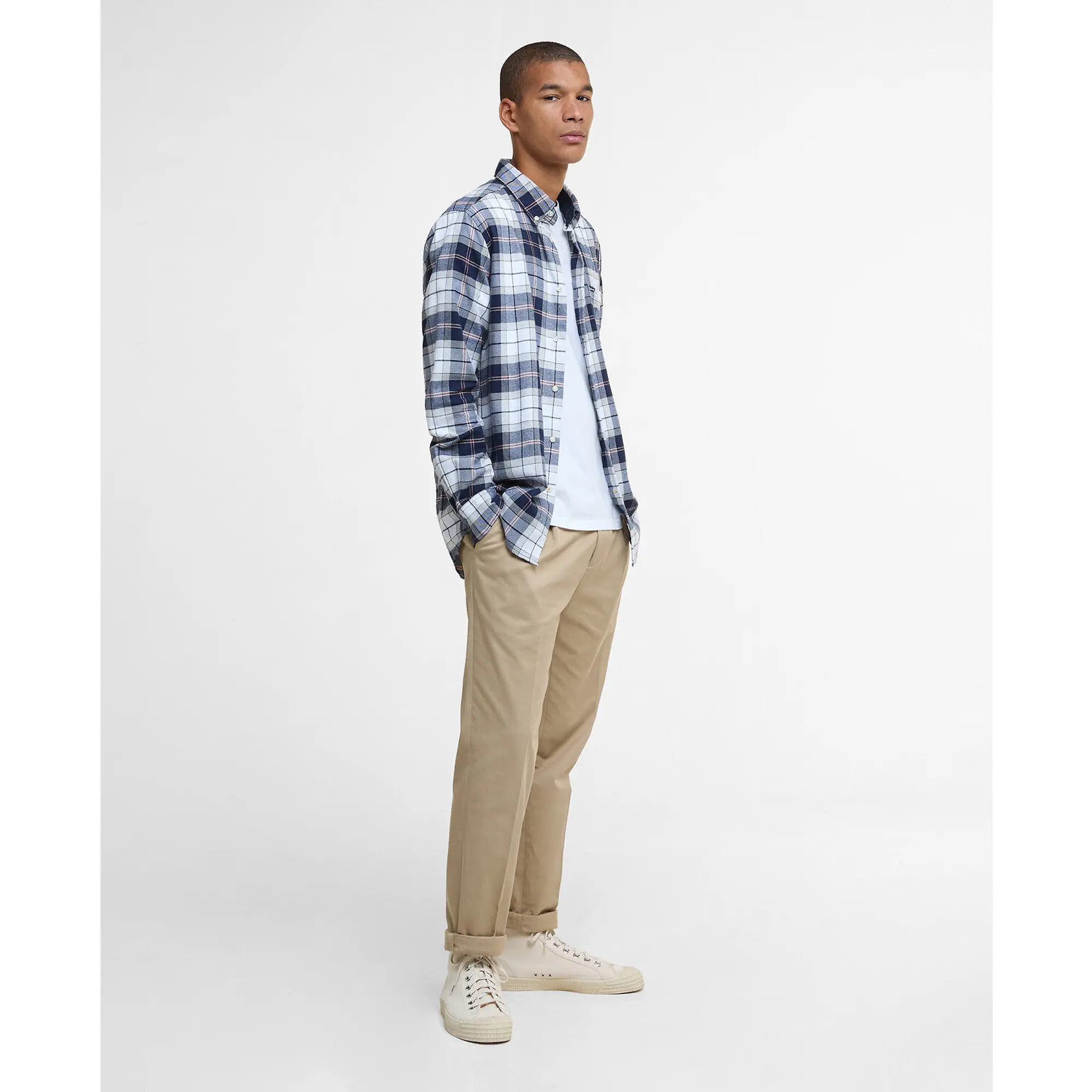 Product image 3 of 5 of Barbour Men's Fortrose Tailored Tartan Shirt - Riverstone