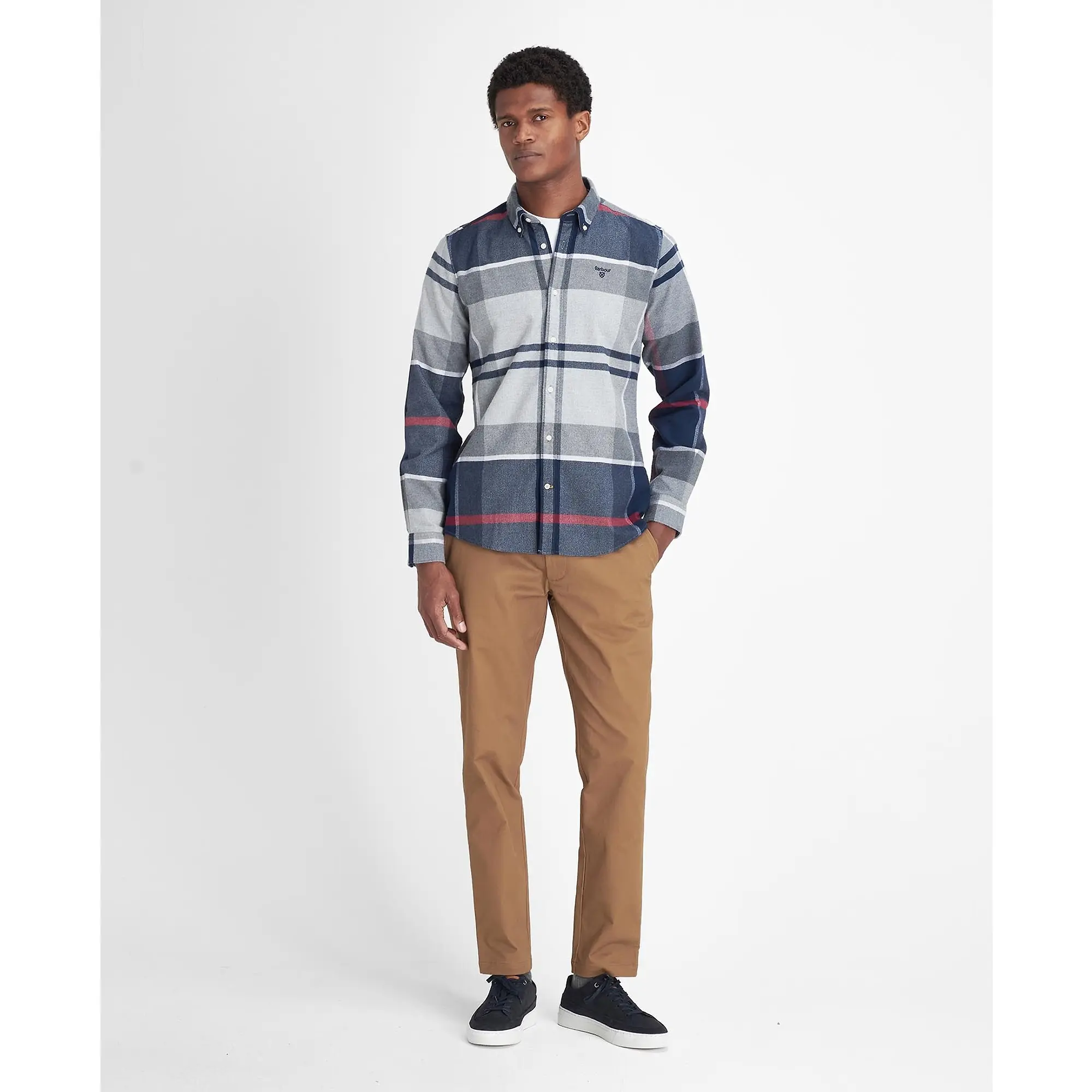 Product image 4 of 7 of Barbour Men's Iceloch Tailored Fit Shirt - Blue Granite