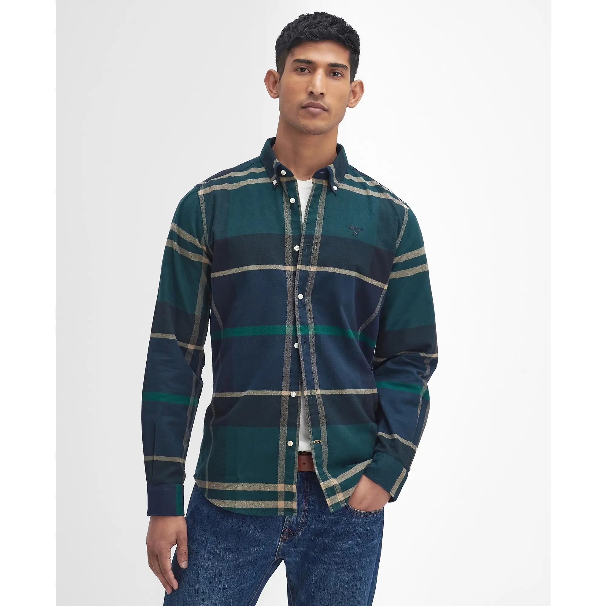 Product image 2 of 7 of Barbour Men's Iceloch Tailored Fit Shirt - Green Loch